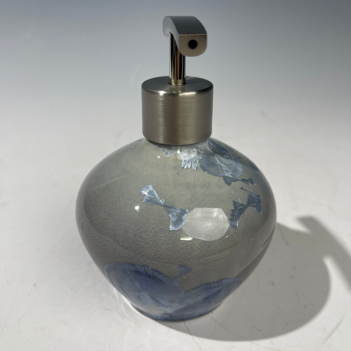 soap pump modern gray crystalline glazed