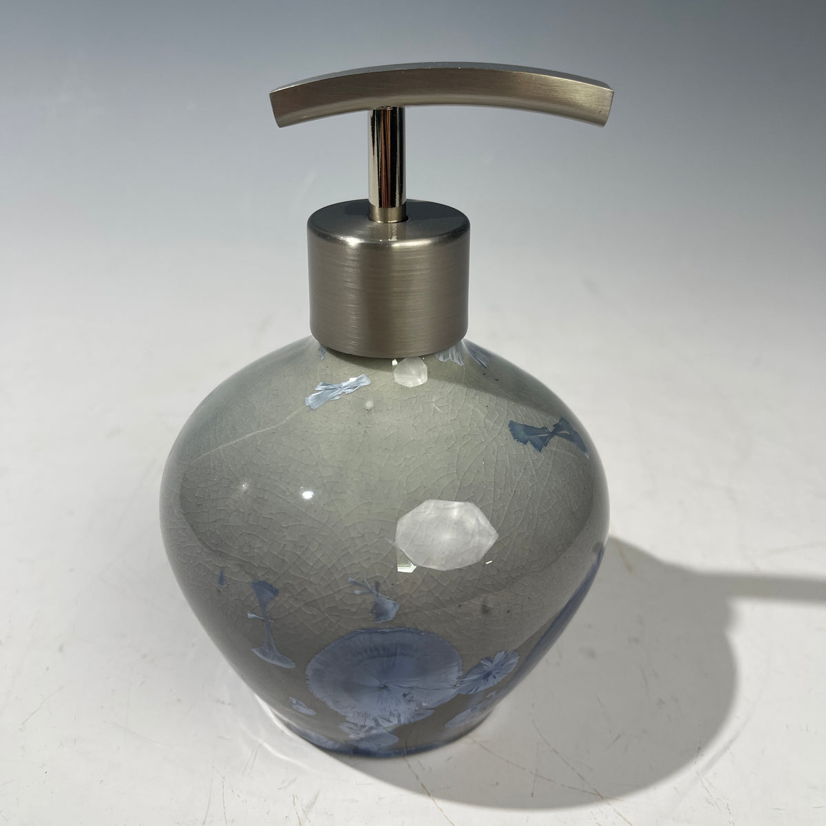 soap pump modern gray crystalline glazed