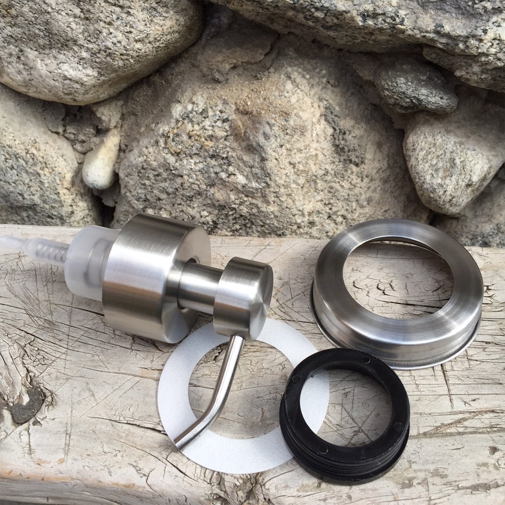 Mason Jar Soap Pump Kit Big Stainless Foamer