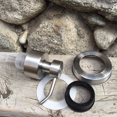 Mason Jar Soap Pump Kit Big Stainless Foamer