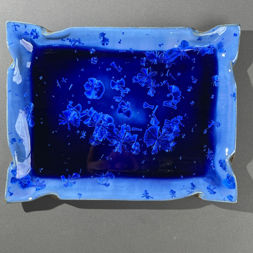 cobalt blue macro crystalline tray by Hong Rubinstein OneDream Design TM