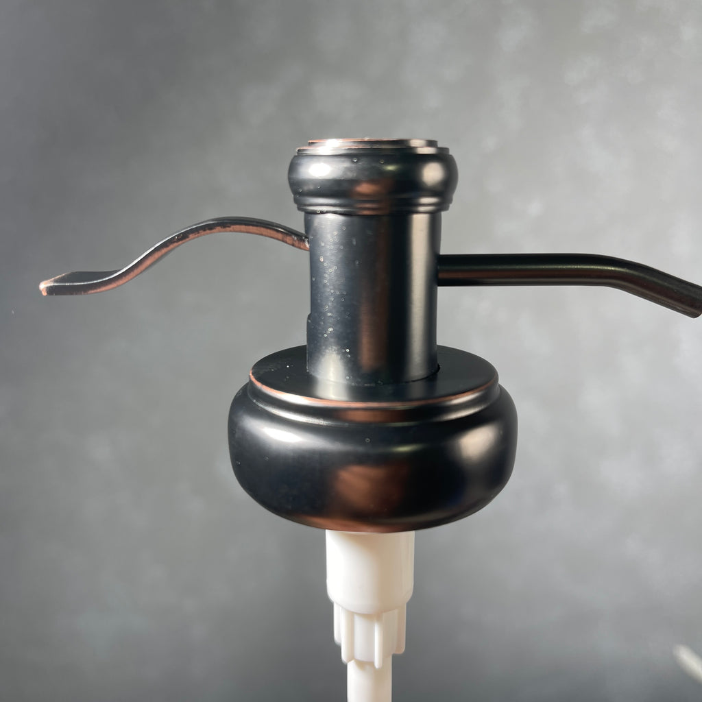 water well style soap pump in oil rubbed bronze finish