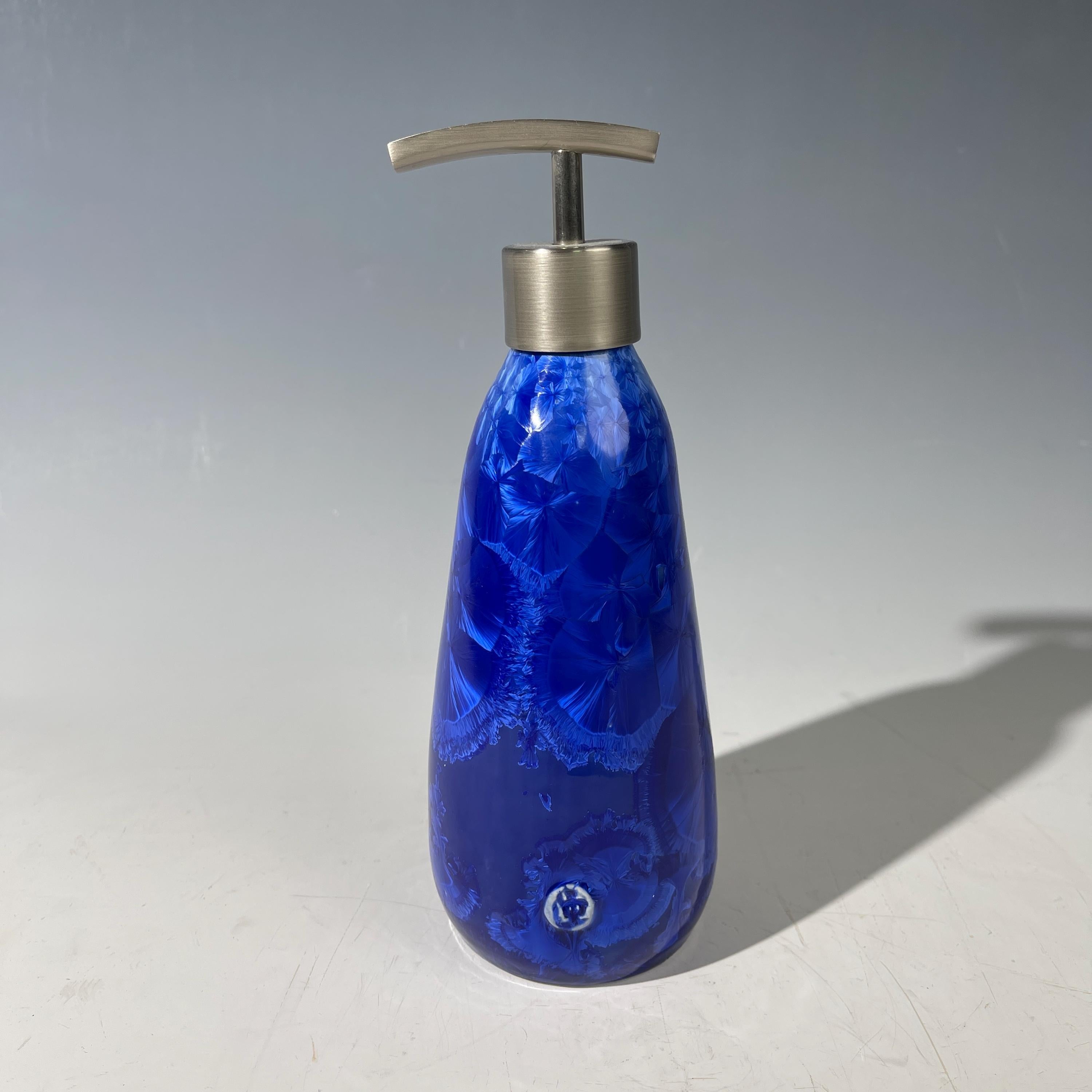 Soap Pump, Lotion and Hand Pump Electric Cobalt wavelength vibration crystalline glazed