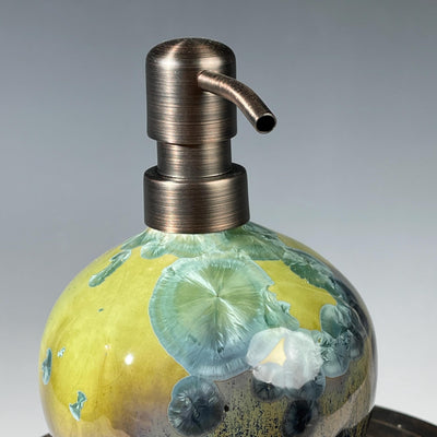 Soap and lotion pump midnight green tea shimmer