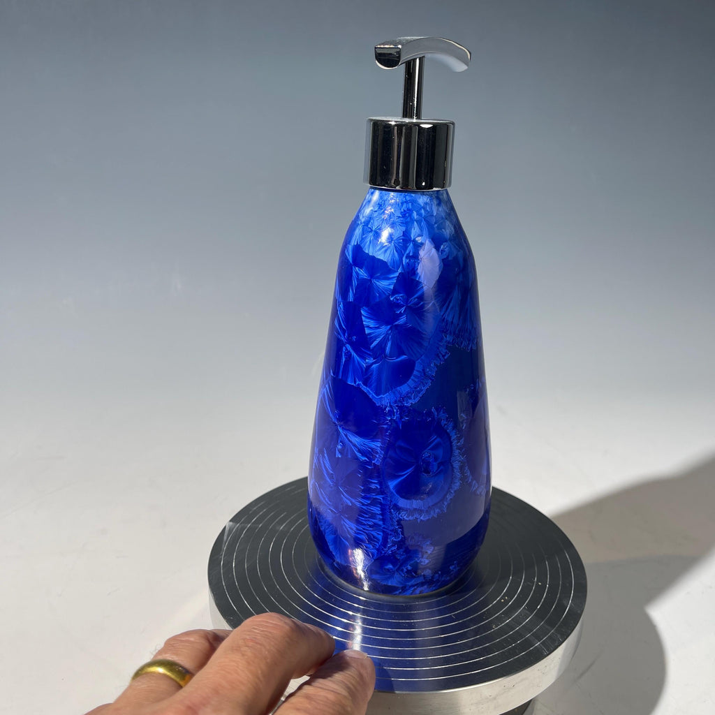 Soap Pump, Lotion and Hand Pump Midnight Cobalt crystalline glazed