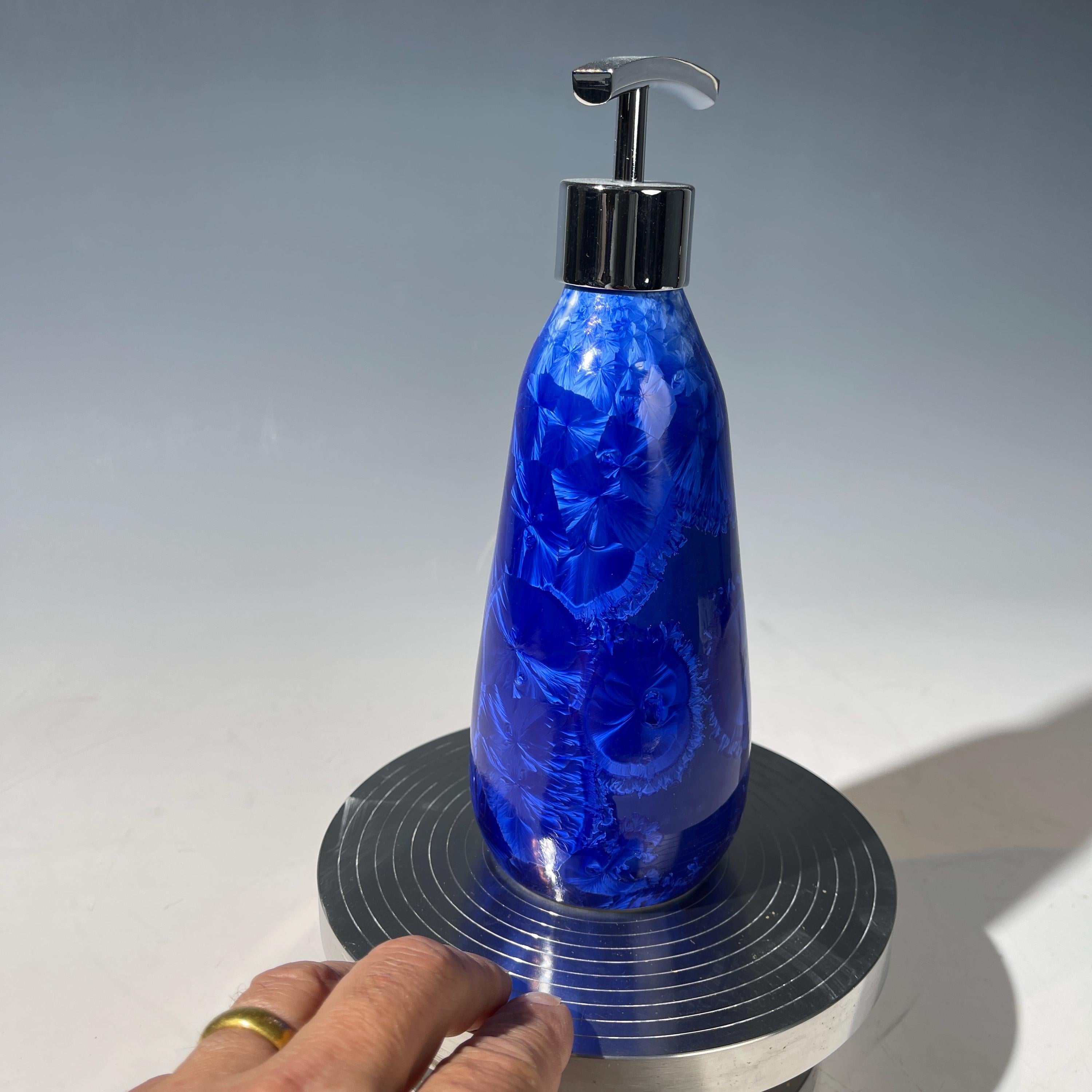 Soap Pump, Lotion and Hand Pump Midnight Cobalt crystalline glazed
