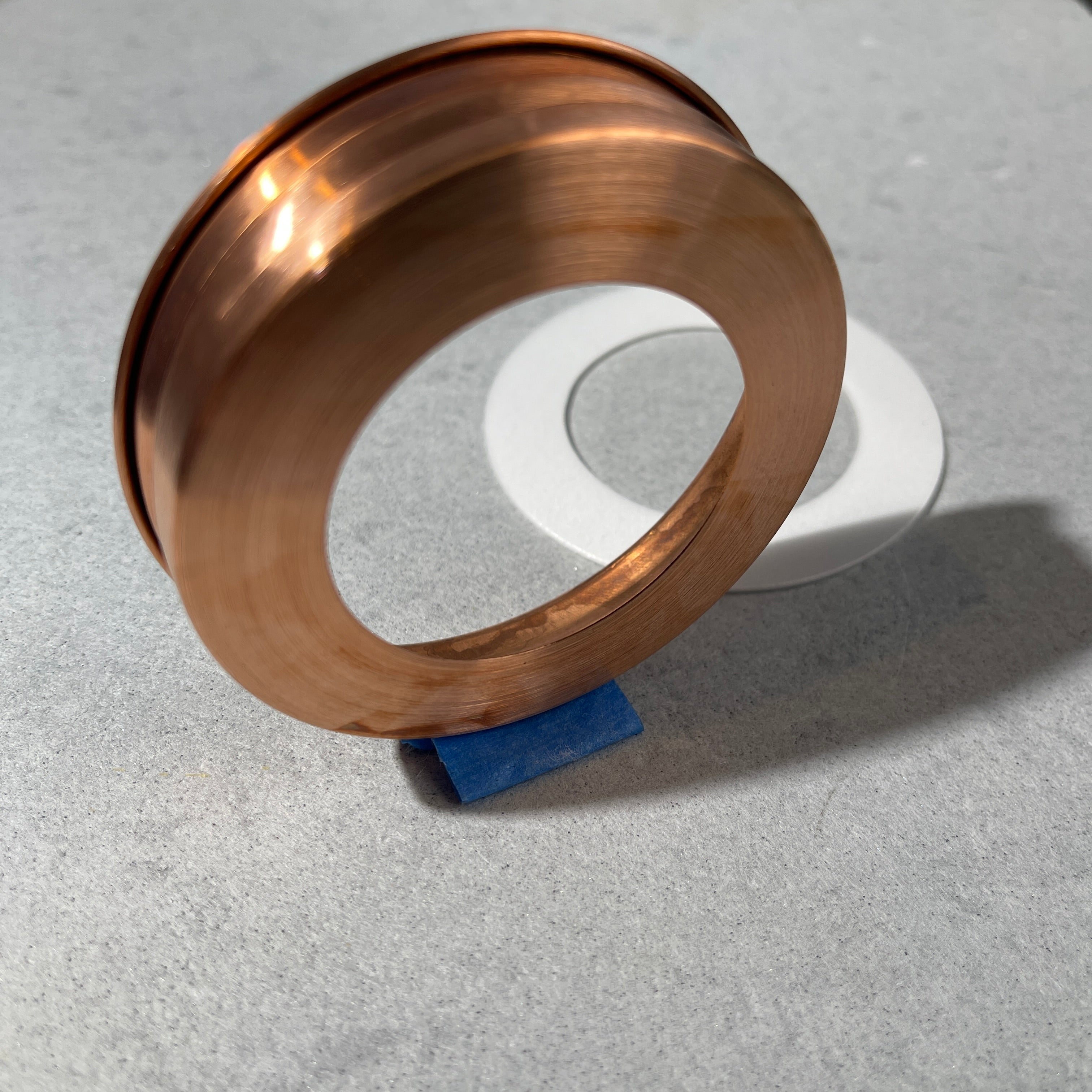  solid copper mason jar lid - lid band with foam collar size hole