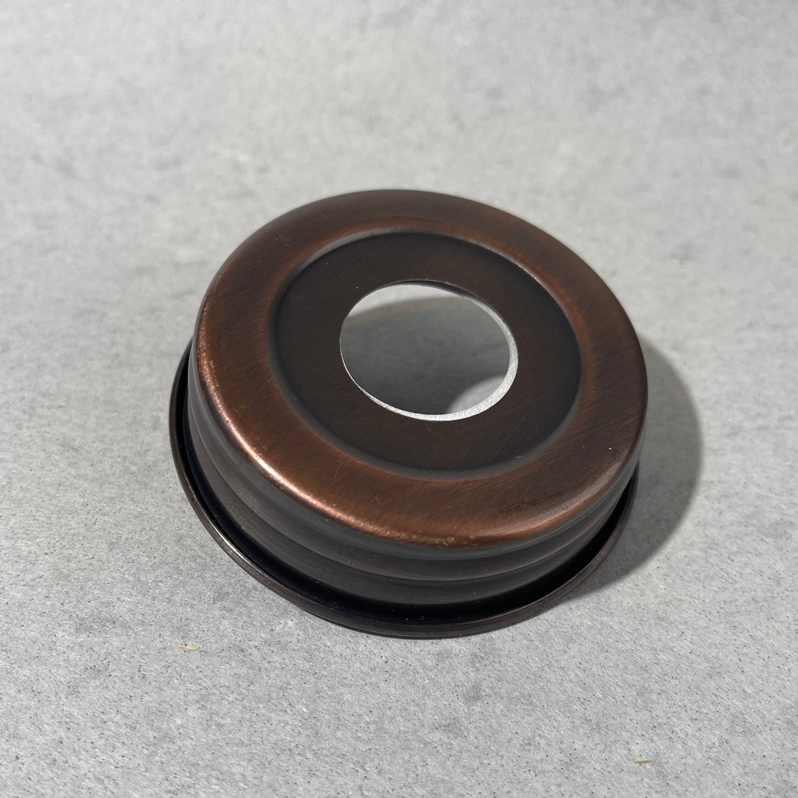 bronze finish steel mason jar pump adapter lid with hole