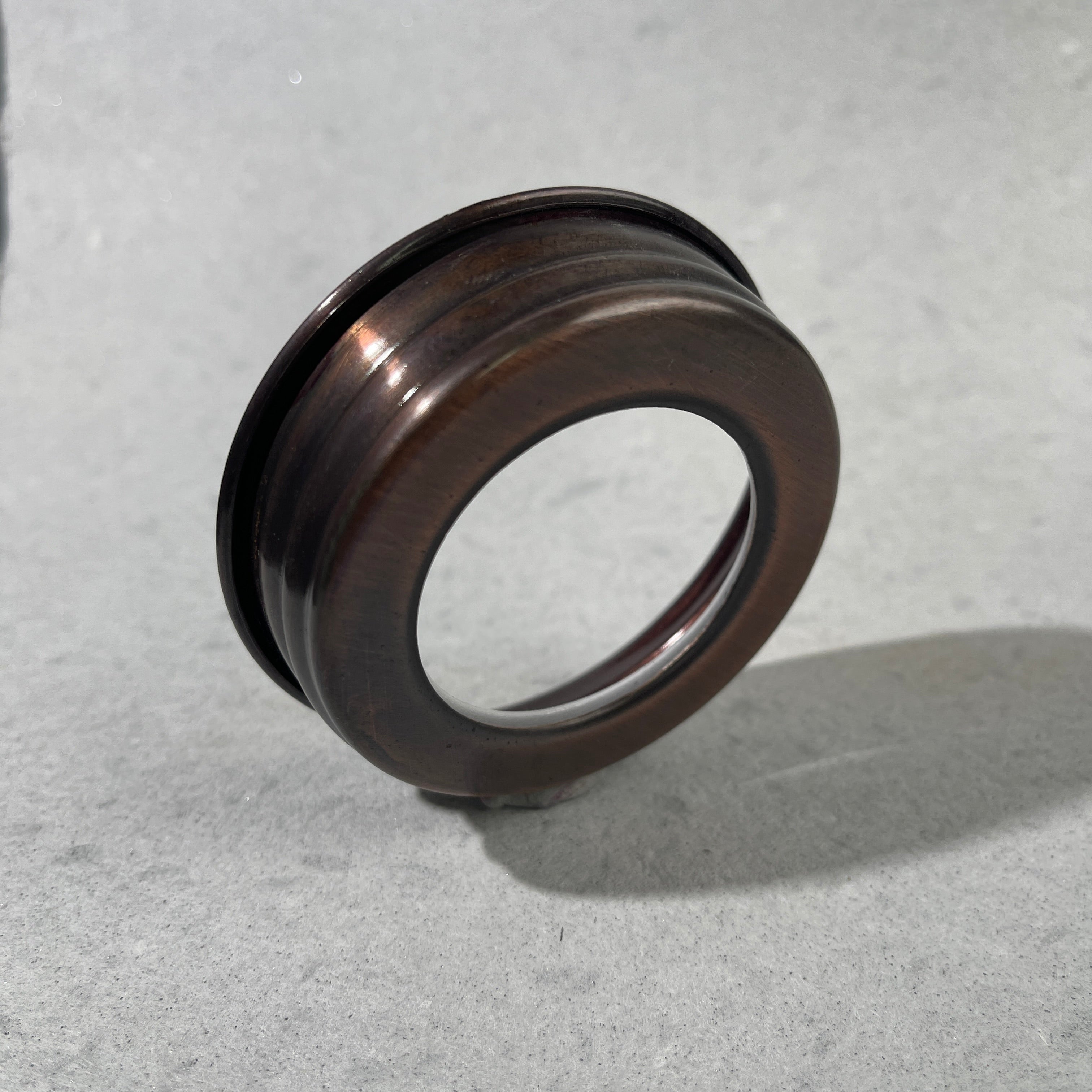 mason jar soap pump or lid adapter band in bronze finish regular mouth