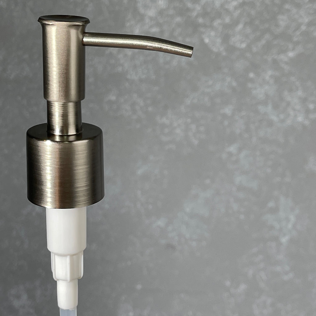 skinny head stainless metal soap pump top 24-410 size 2cc dispenser