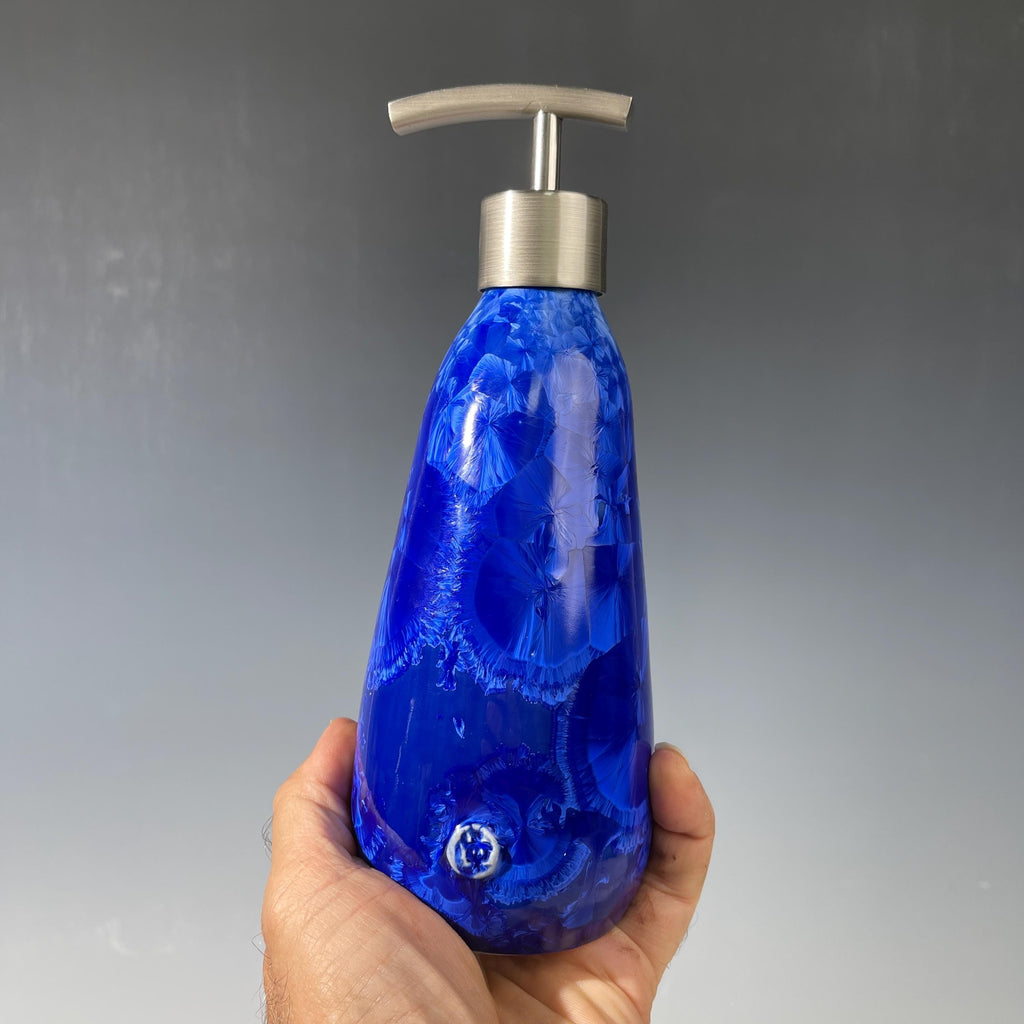 Soap Pump, Lotion and Hand Pump Electric Cobalt wavelength vibration crystalline glazed
