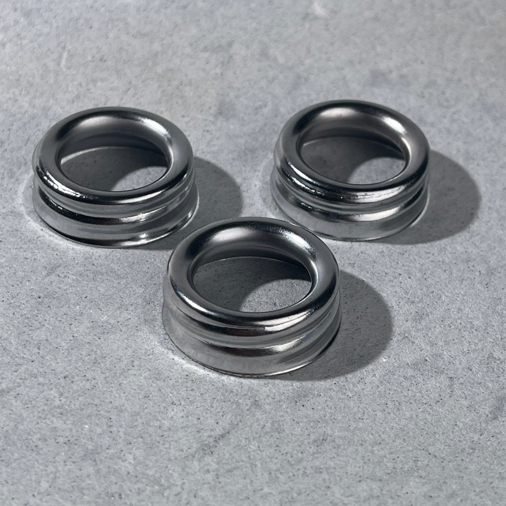 Glue Down Steel Collars Stainless For dispensers with no threads