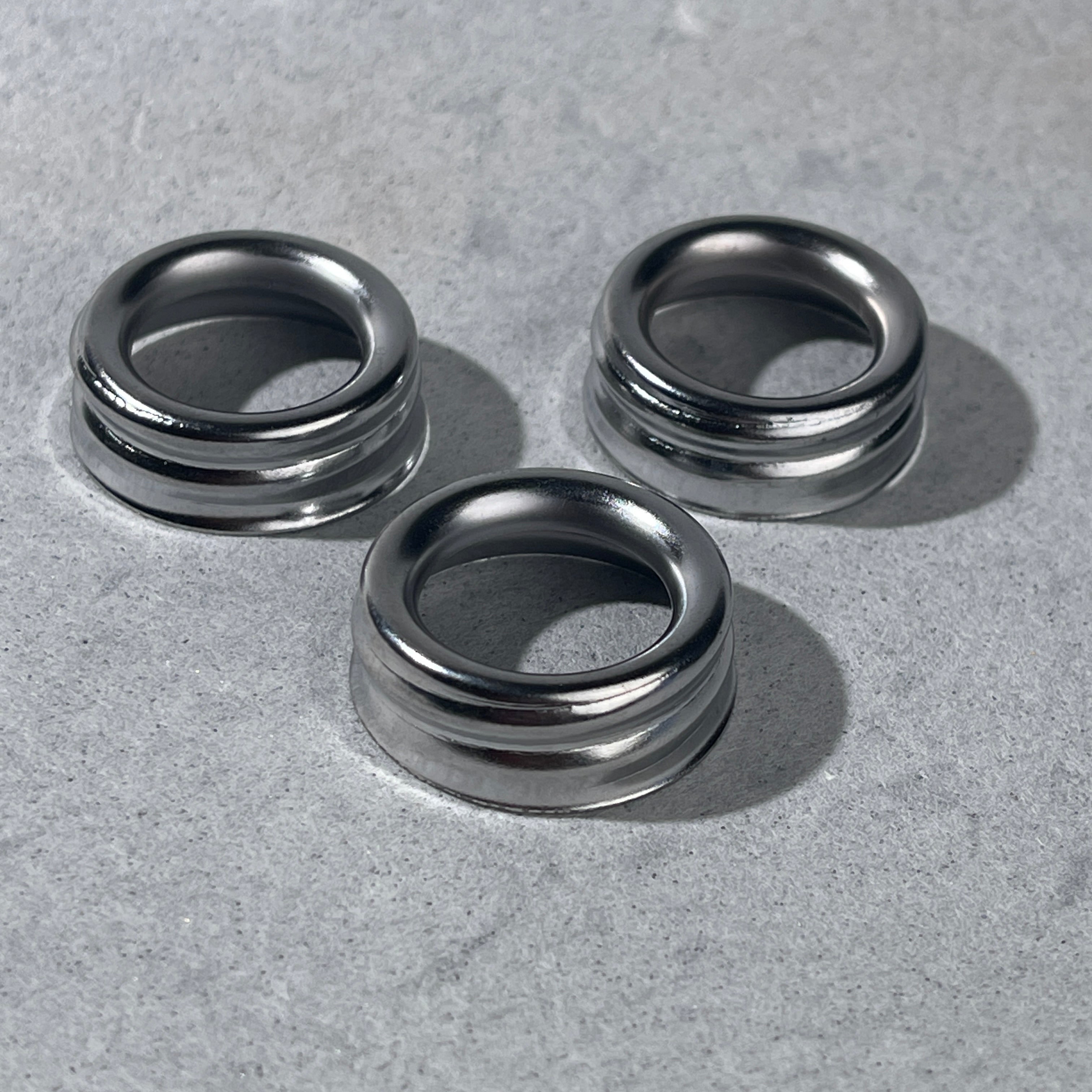Glue Down Steel Collars Stainless For dispensers with no threads