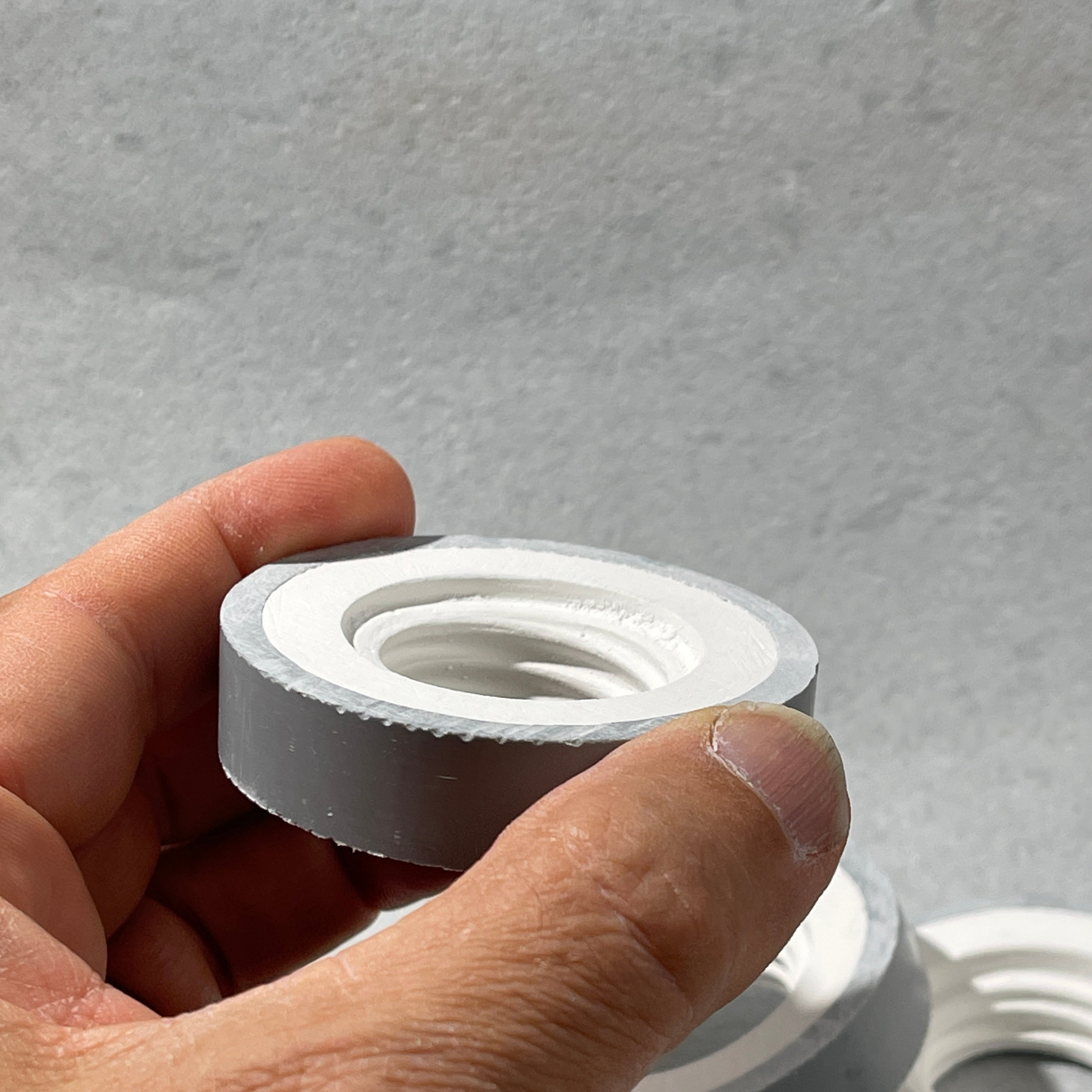 thread mold grey for making bottle threads in  lower shrinkage clay