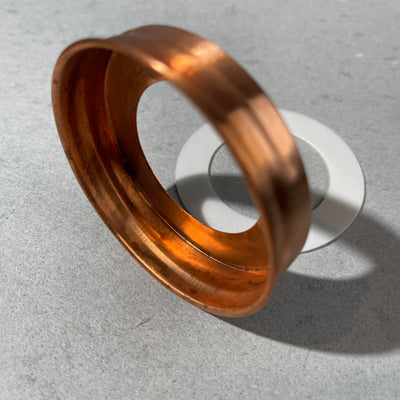  solid copper mason jar lid - lid band with foam collar size hole