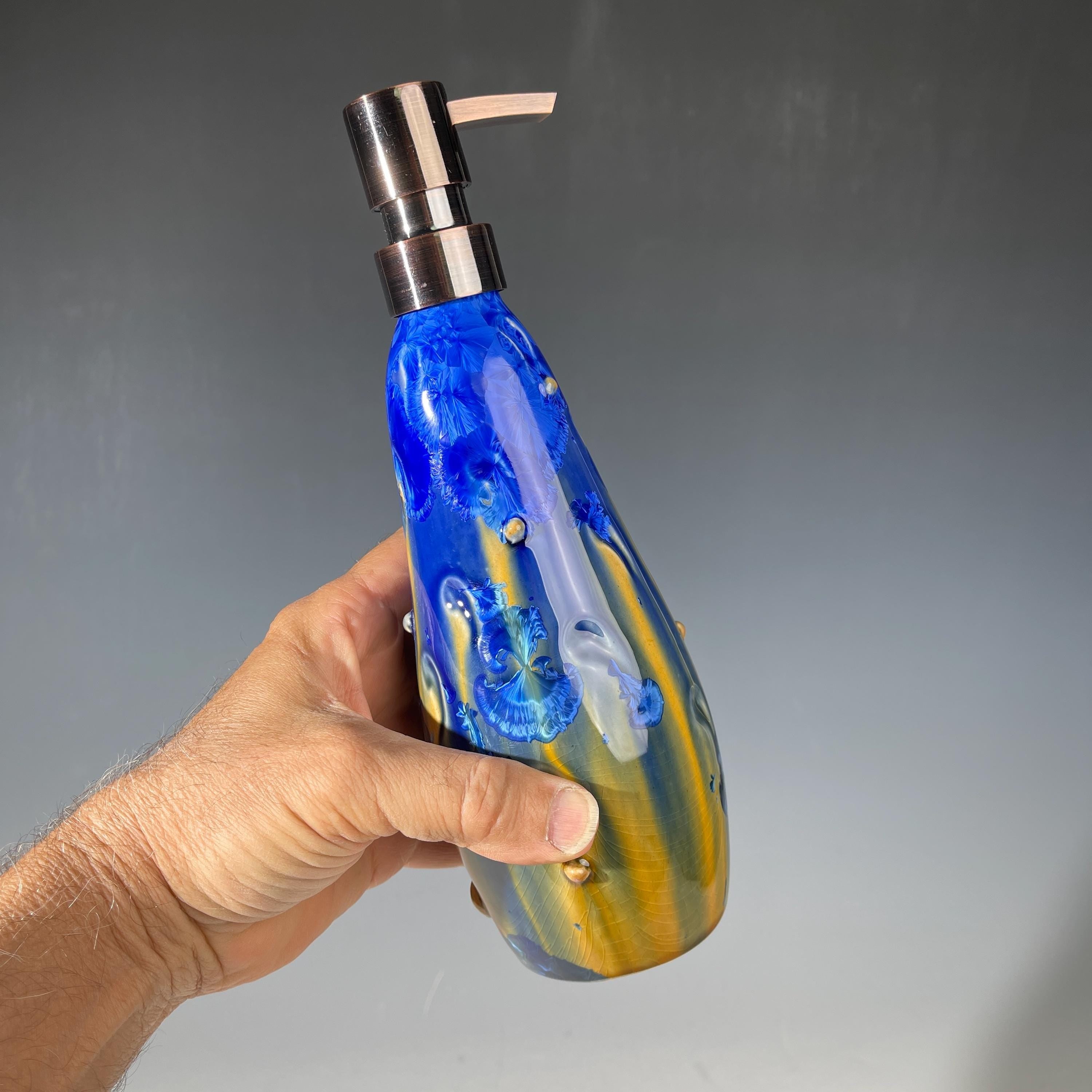 Soap Pump, Taller Lotion Dispenser Pump paisley dissemblance fractal Crystalline Glaze