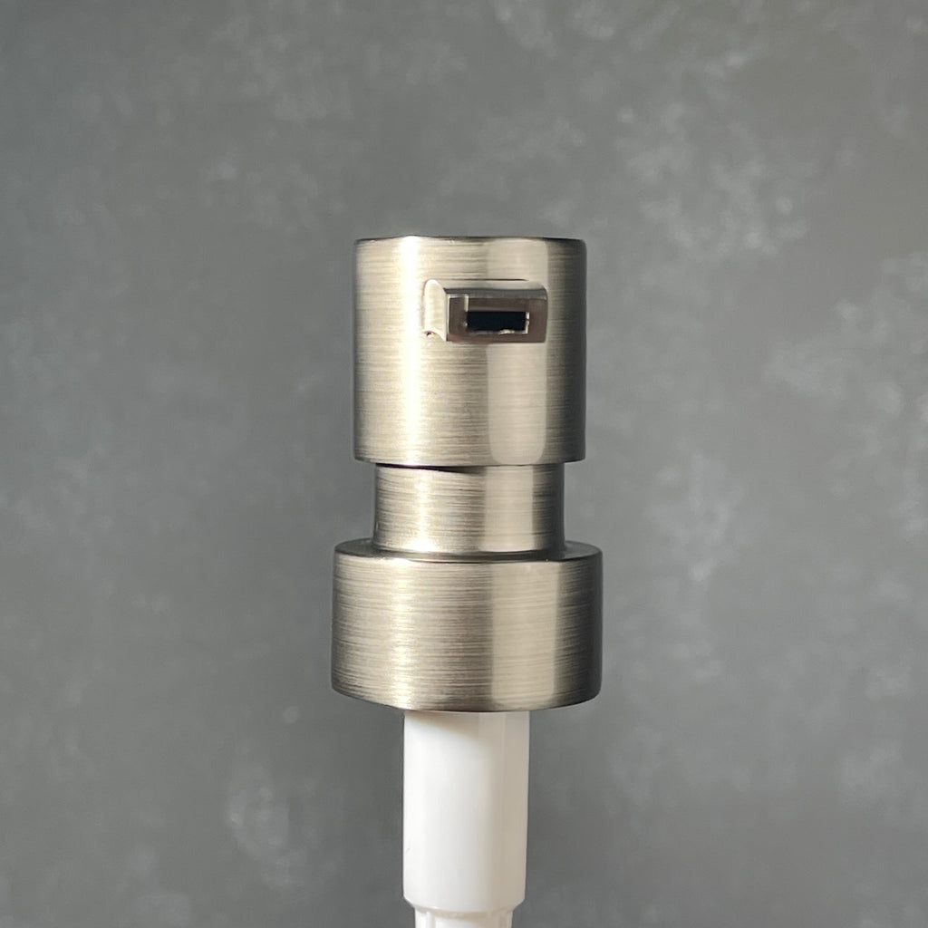 stainless steel  brushed  nickel  finish heavy duty flathead metal soap pump