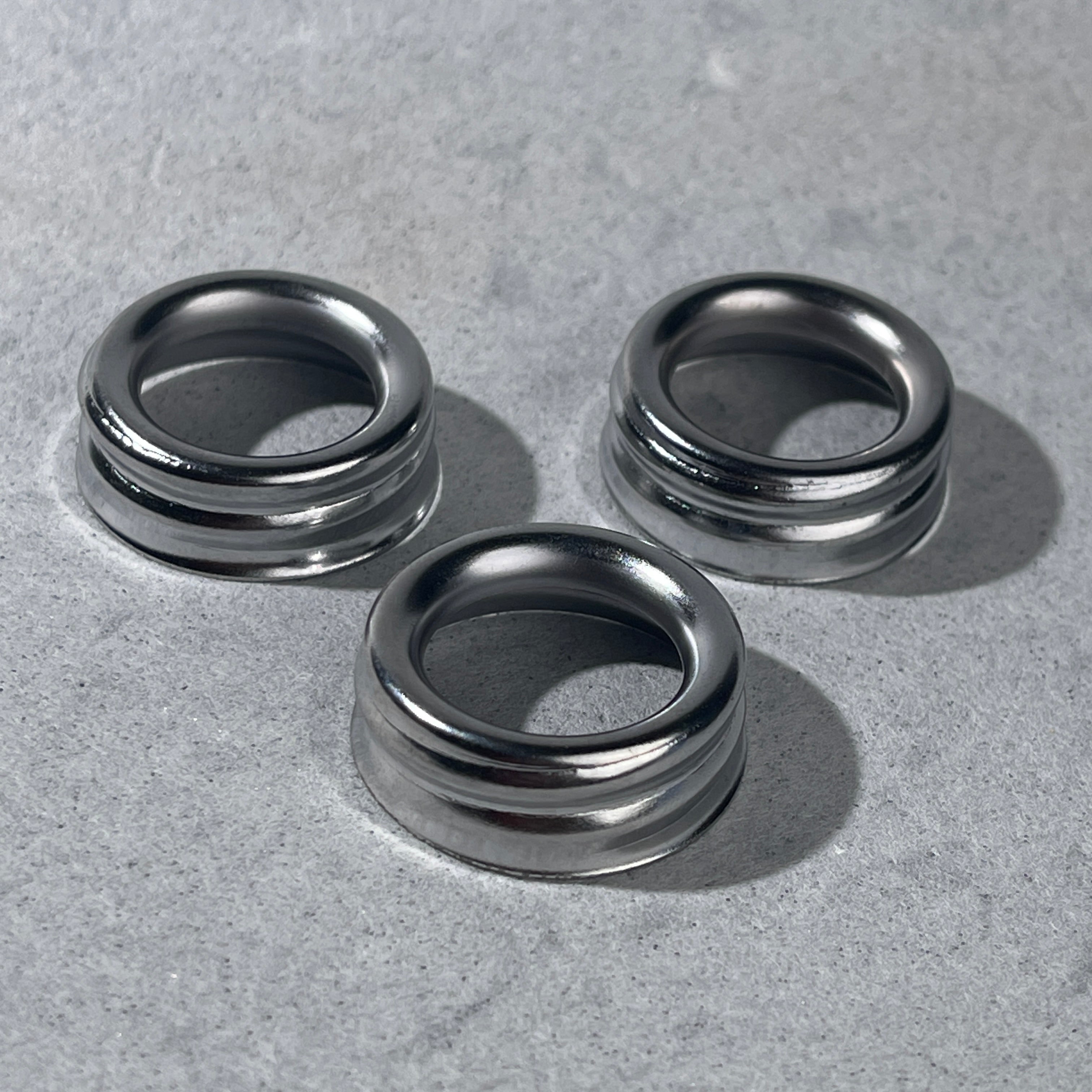 Glue Down Steel Collars Stainless For dispensers with no threads