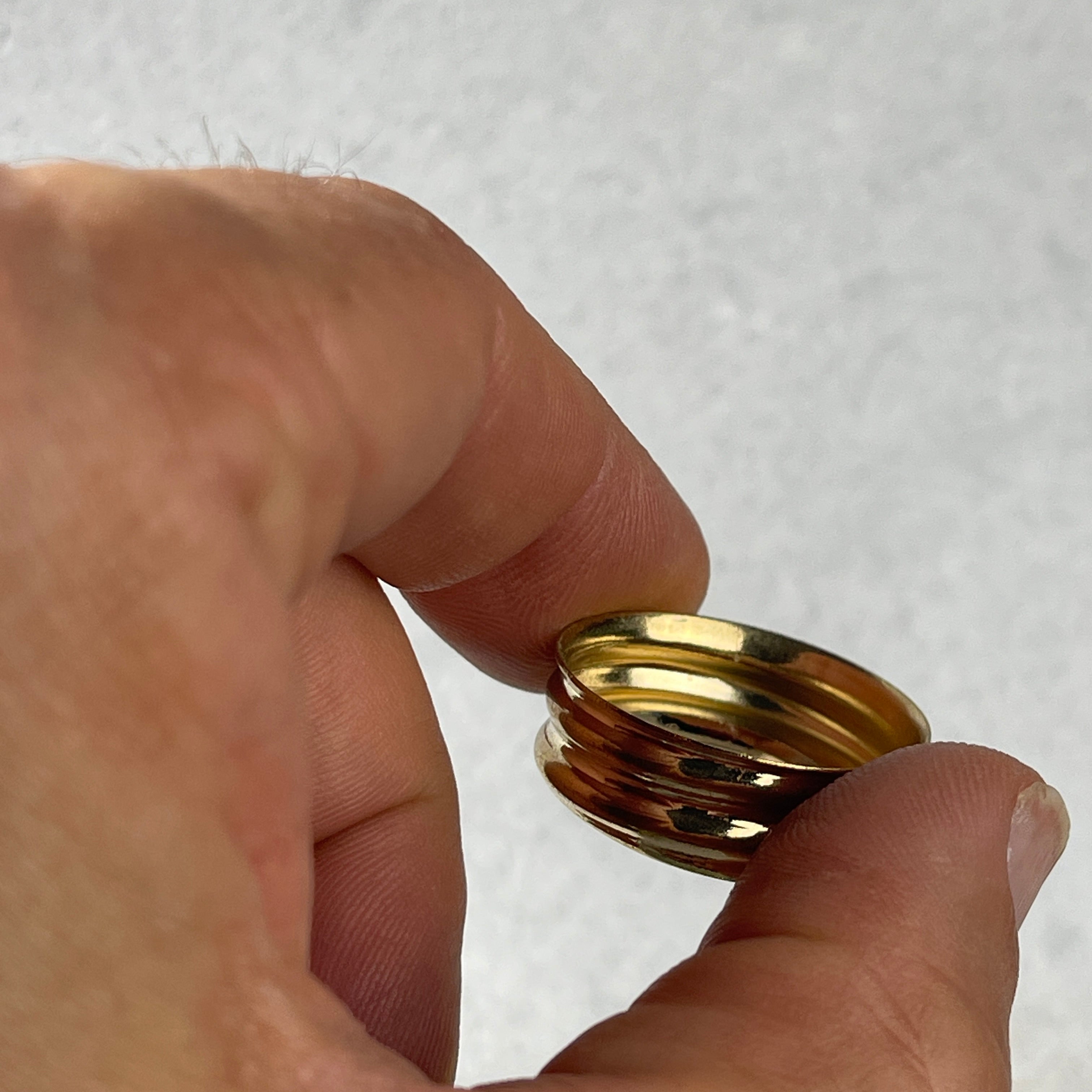 glue down collar thread rings gold finish 