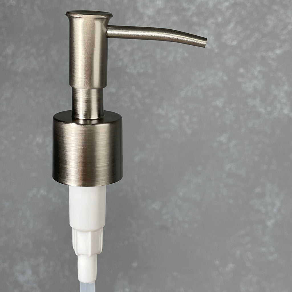 skinny head stainless metal soap pump top 24-410 size 2cc dispenser