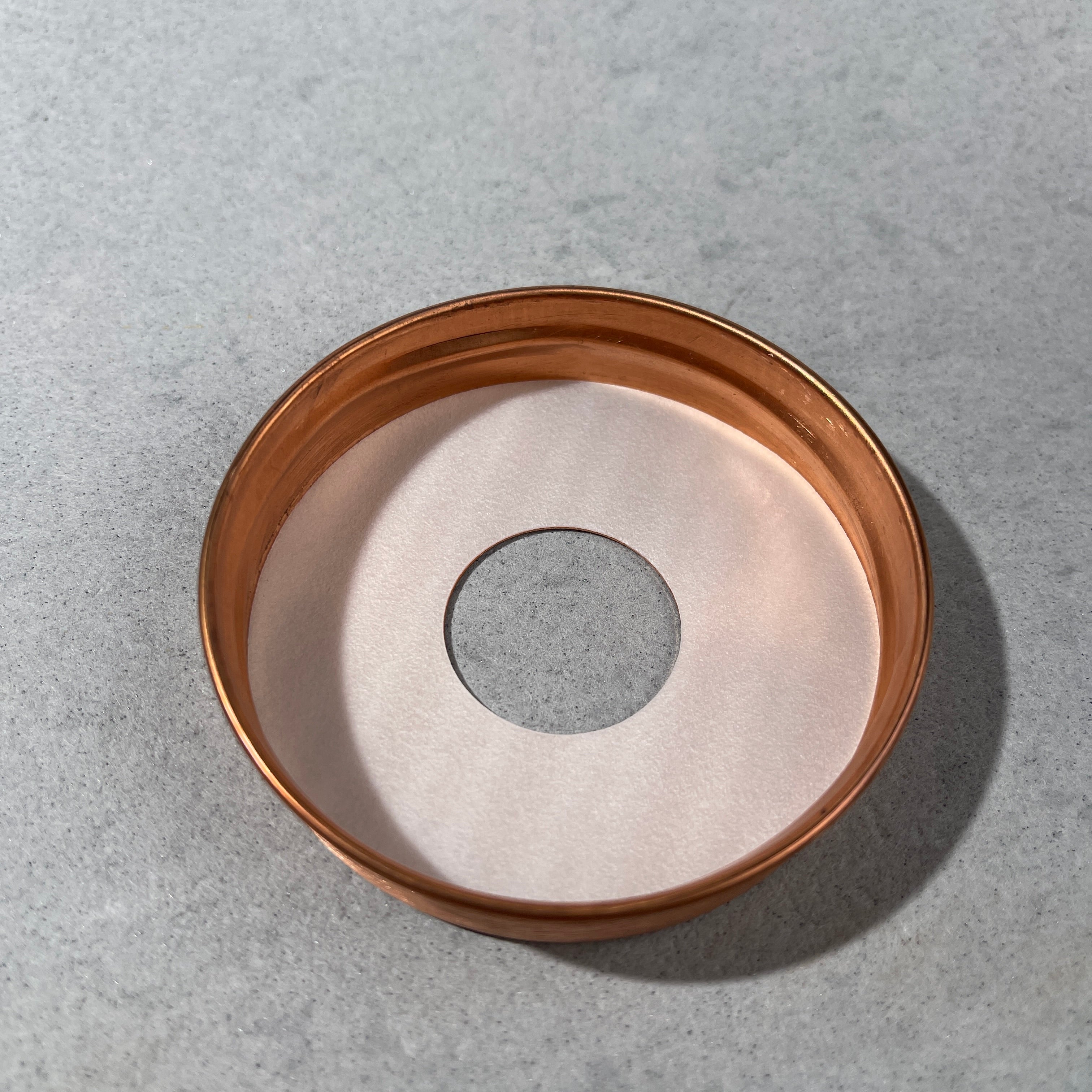 true copper regular mouth mason jar lid with hole  for mason jar soap pump or other crafts