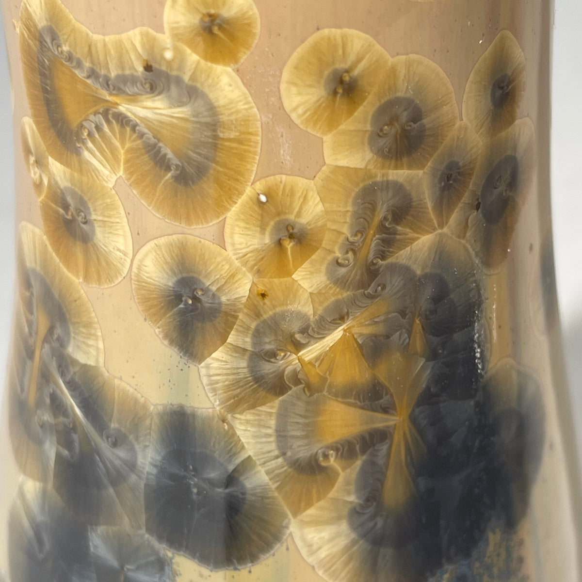 gold to charcoal soap pump is sparkling crystalline glaze