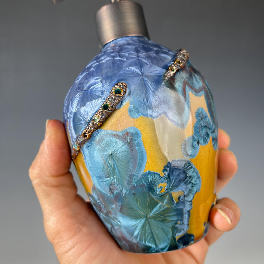 Soap pump amethyst ocelot sparkle crystal
