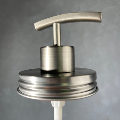 modern rainbow style stainless mason jar soap pump conversion kit