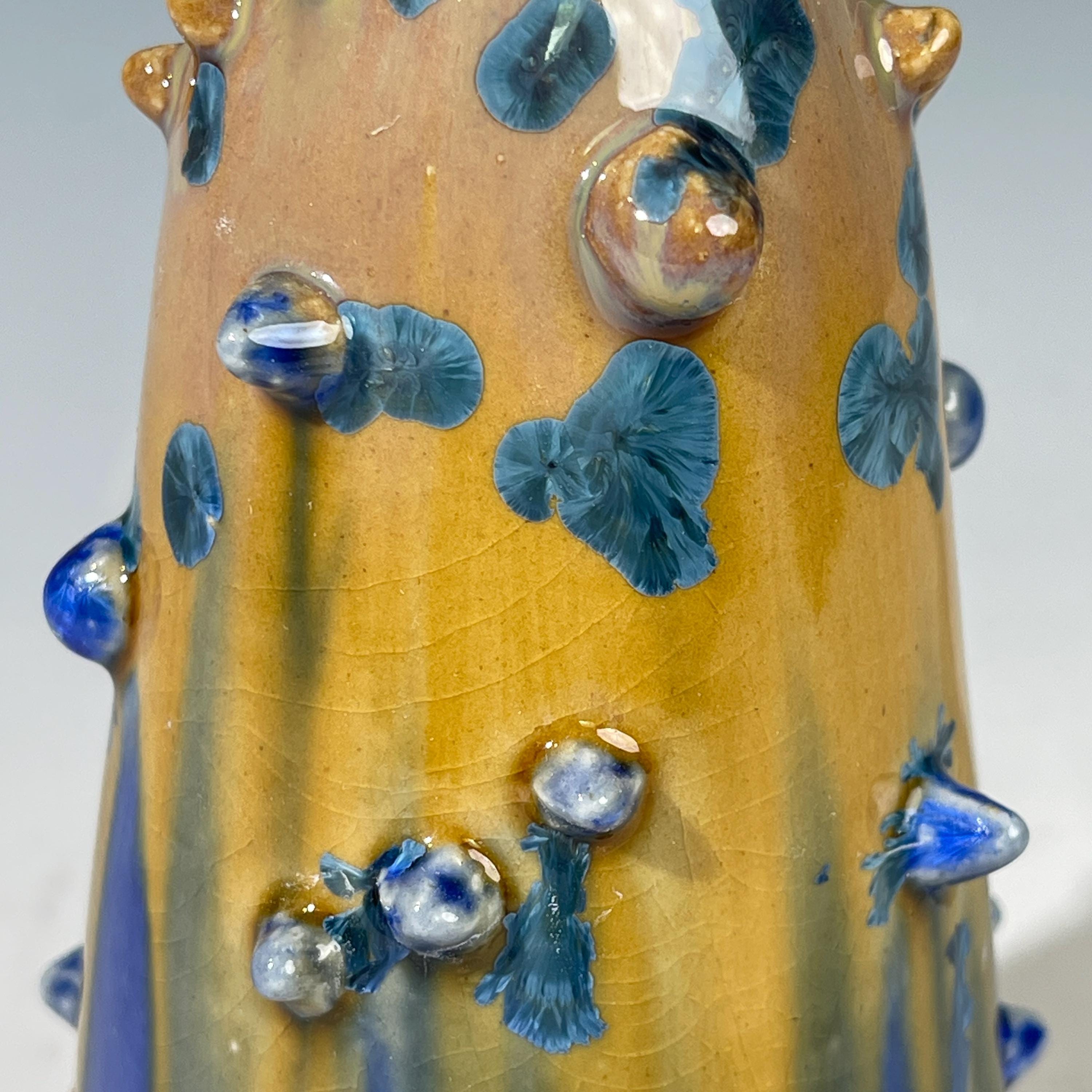 A refractive spiny orange dreams of blue soap pump soap or lotion dispenser