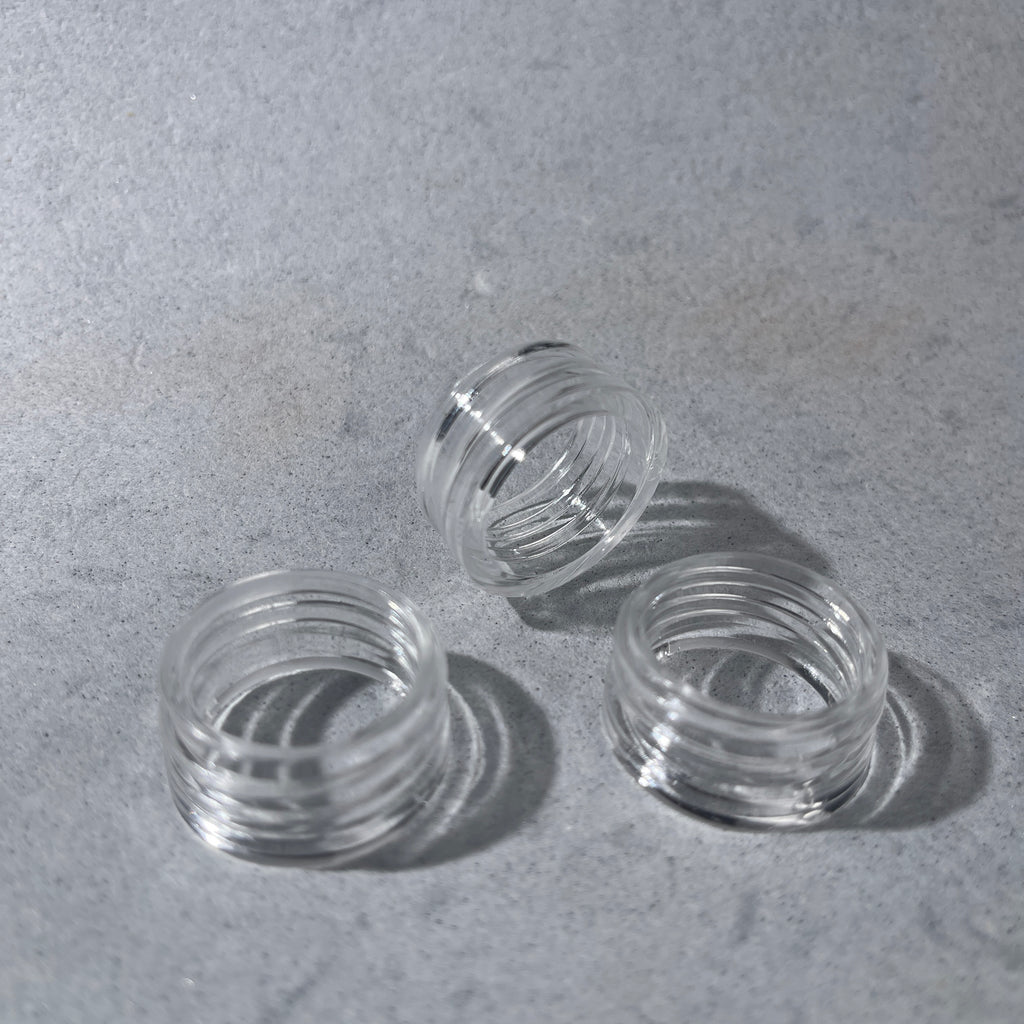 Glue Down collar rings- Clear fits 28/400