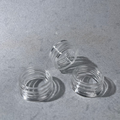 Glue Down collar rings- Clear fits 28/400