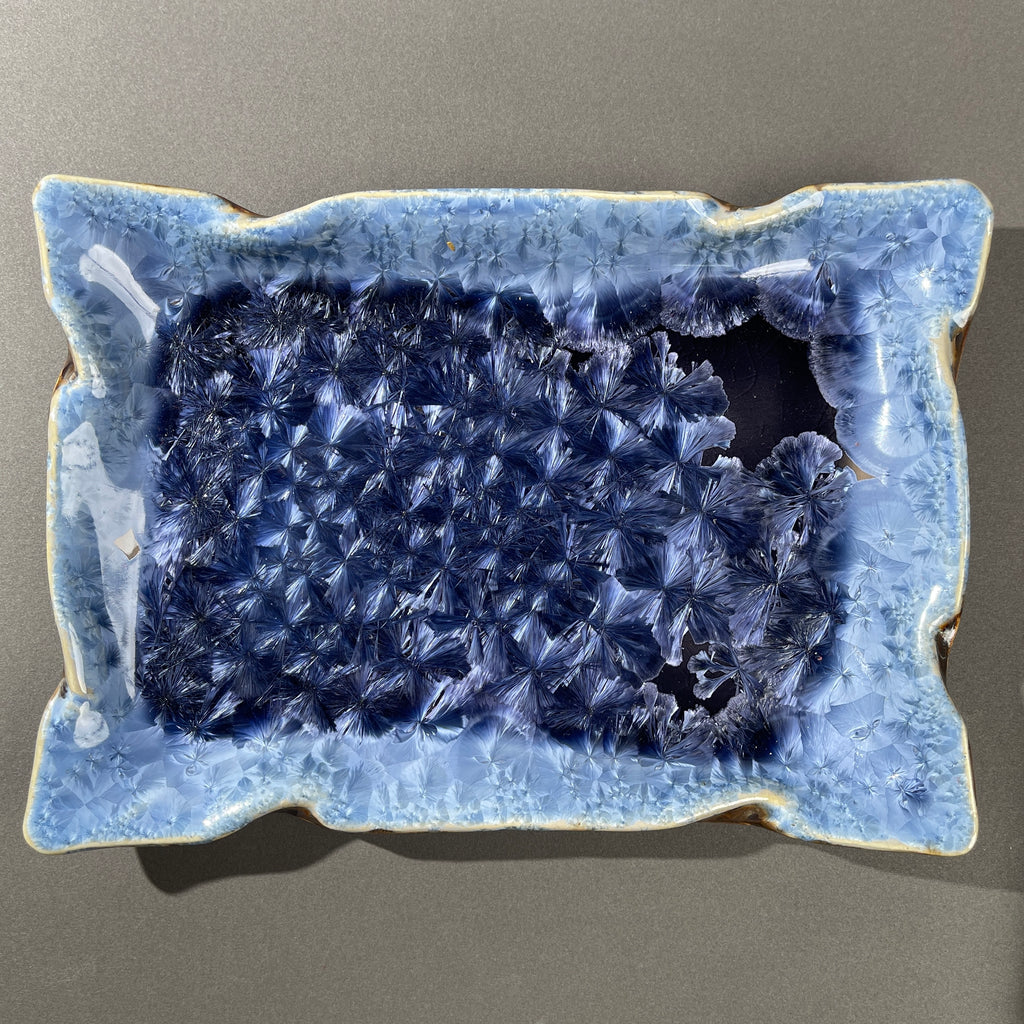 Purple macro-crystalline  rectangular tray by Hong Rubinstein