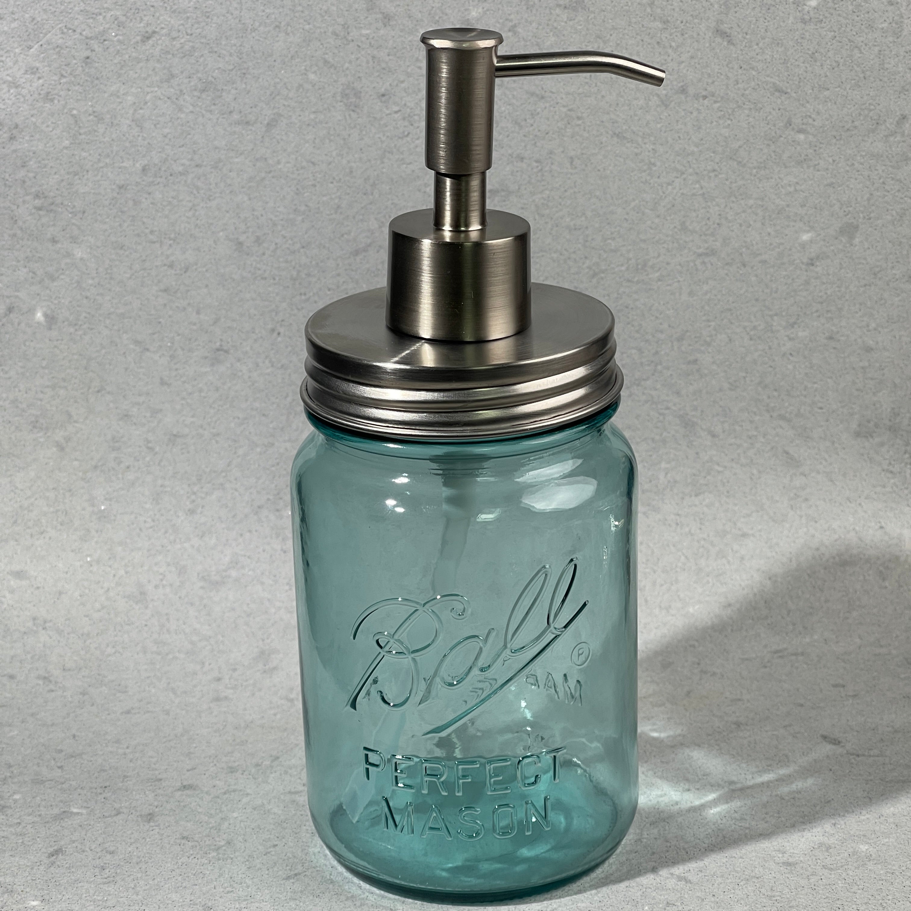  classic skinny head  stainless mason jar soap pump kit