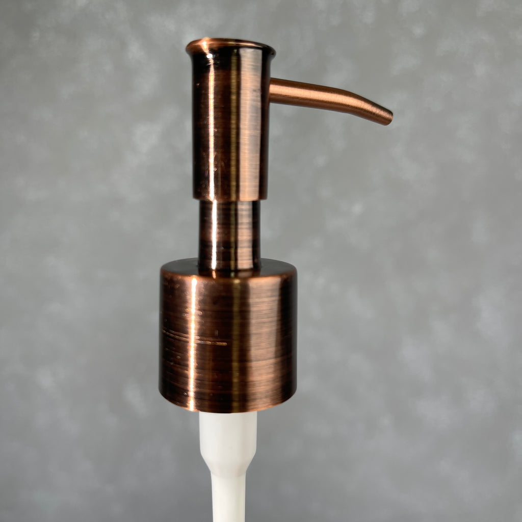 copper finish metal 24-410 size skinny head soap or lotion pump 1 cc size dispensing