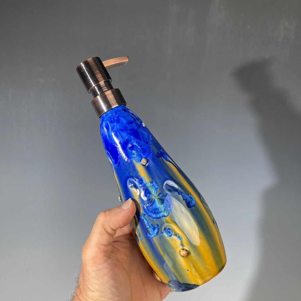 Soap Pump, Taller Lotion Dispenser Pump paisley dissemblance fractal Crystalline Glaze