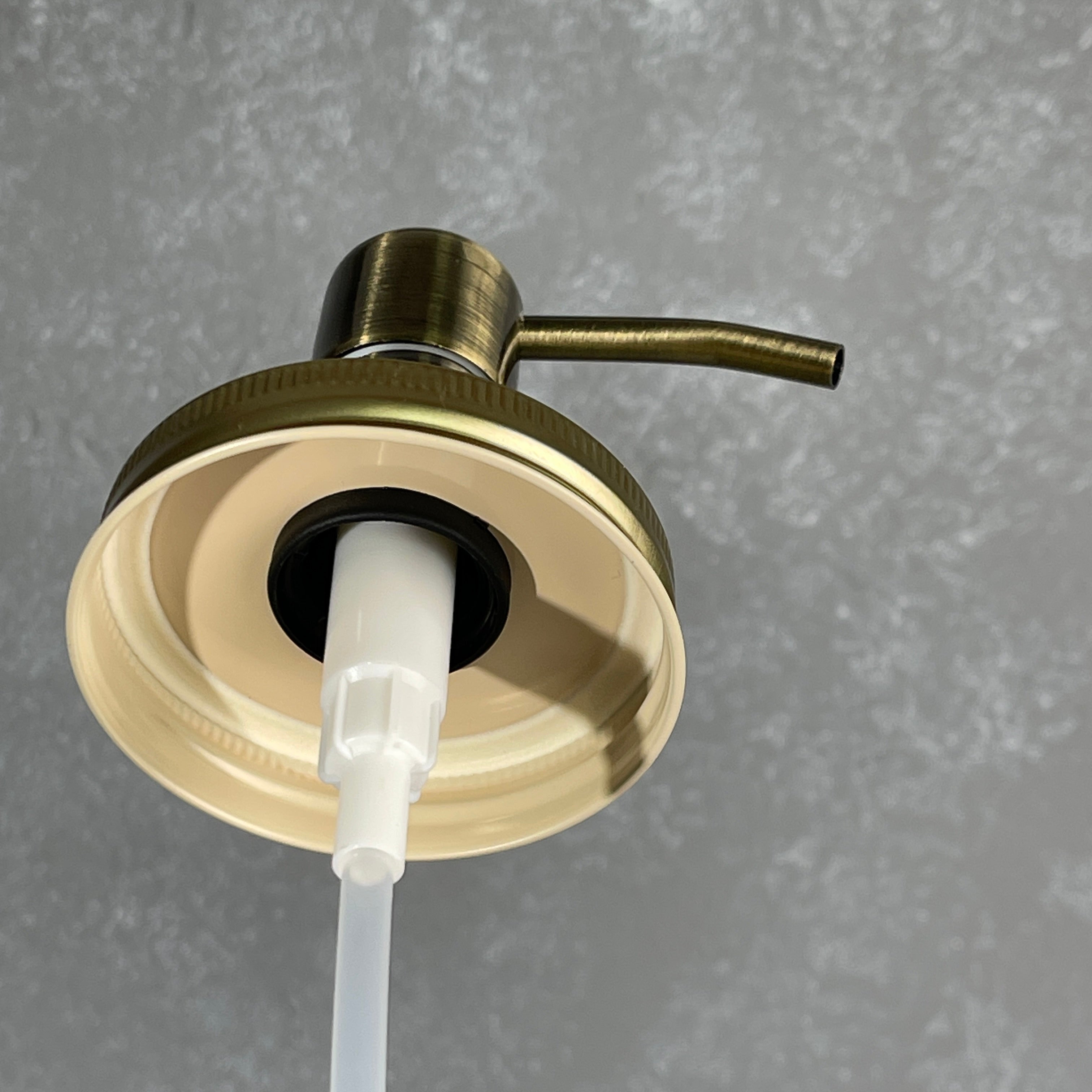 brass finish mason jar soap dispenser kit fits regular mouth mason jar