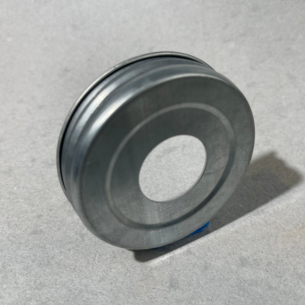 galvanized  soap pump adapter lid for regular mouth mason jars with poly liner