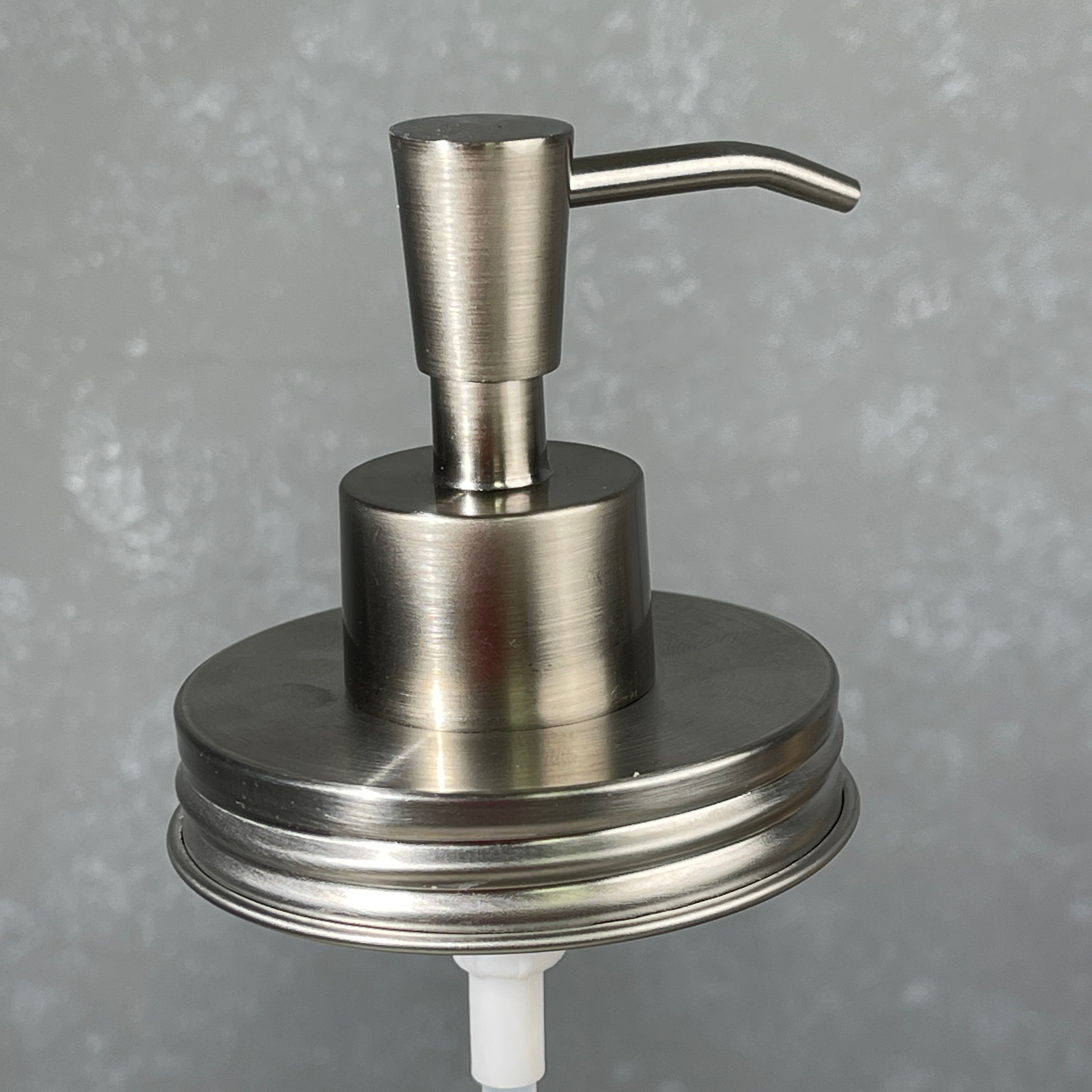 inverted cone modern mason jar  stainless steel soap pump kit
