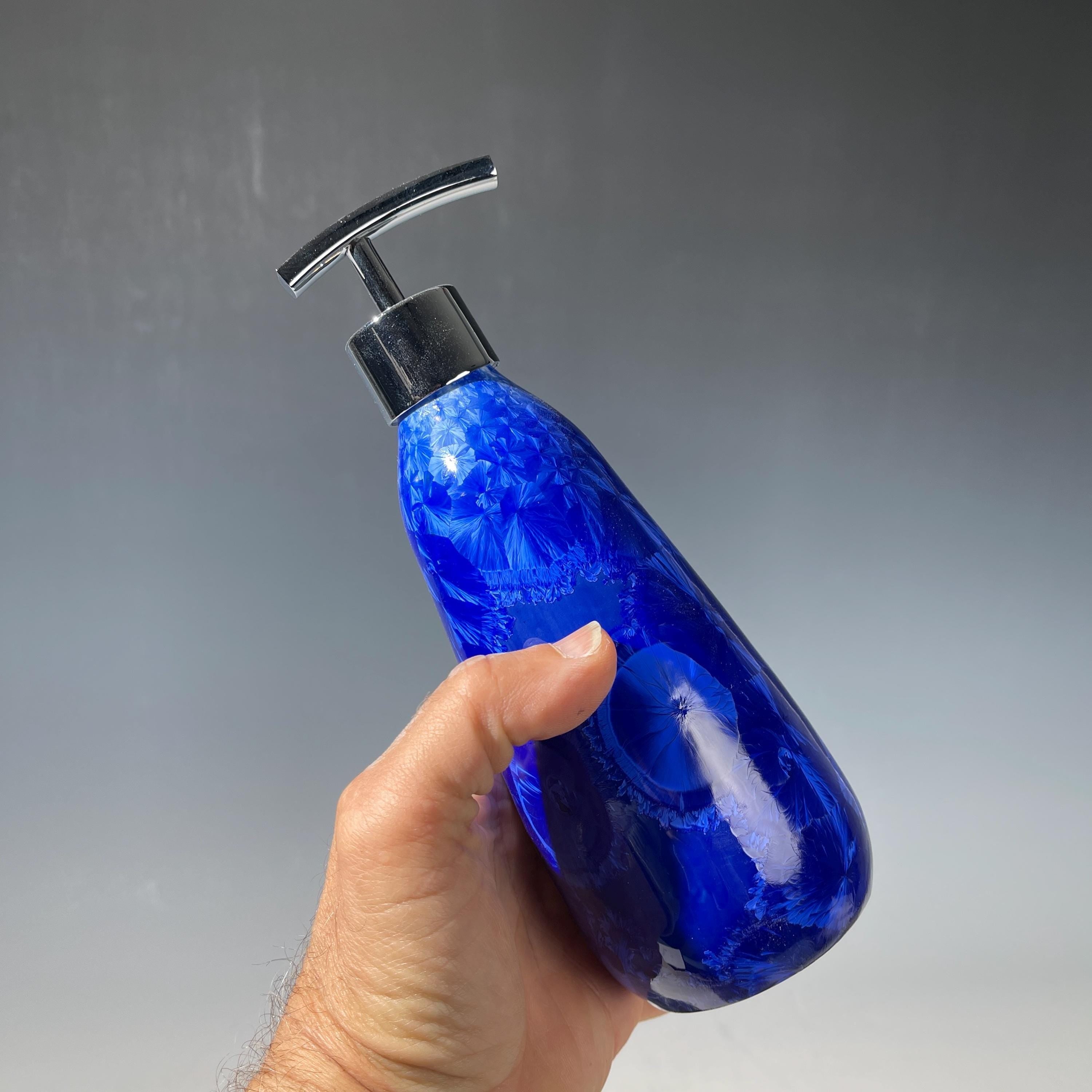 Soap Pump, Lotion and Hand Pump Midnight Cobalt crystalline glazed