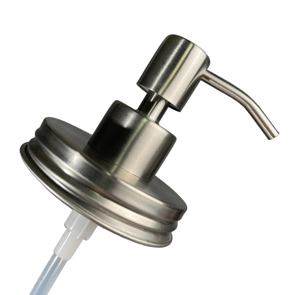 low profile stainless steel rust proof mason jar canning jar soap pump kit