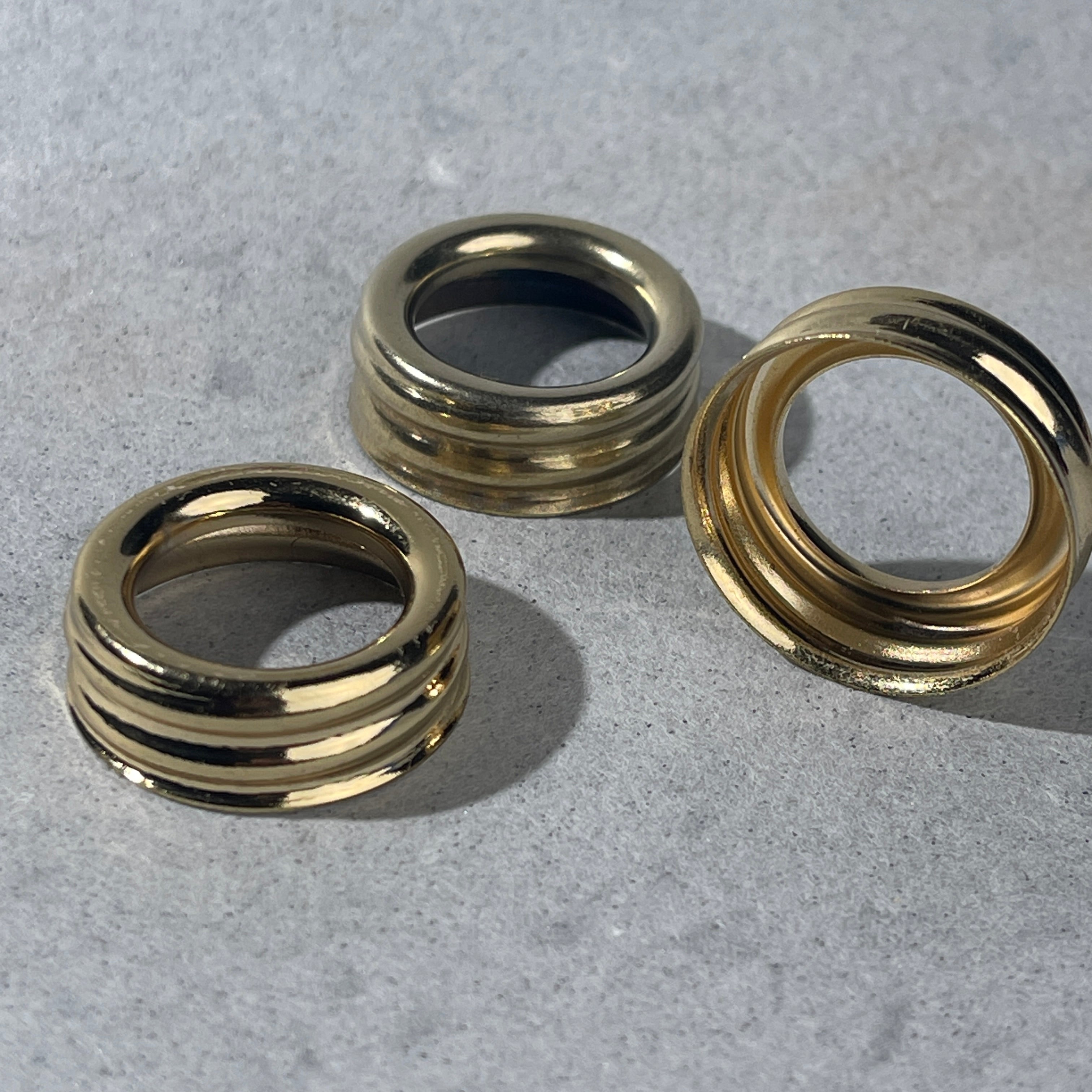 glue down collar thread rings gold finish 