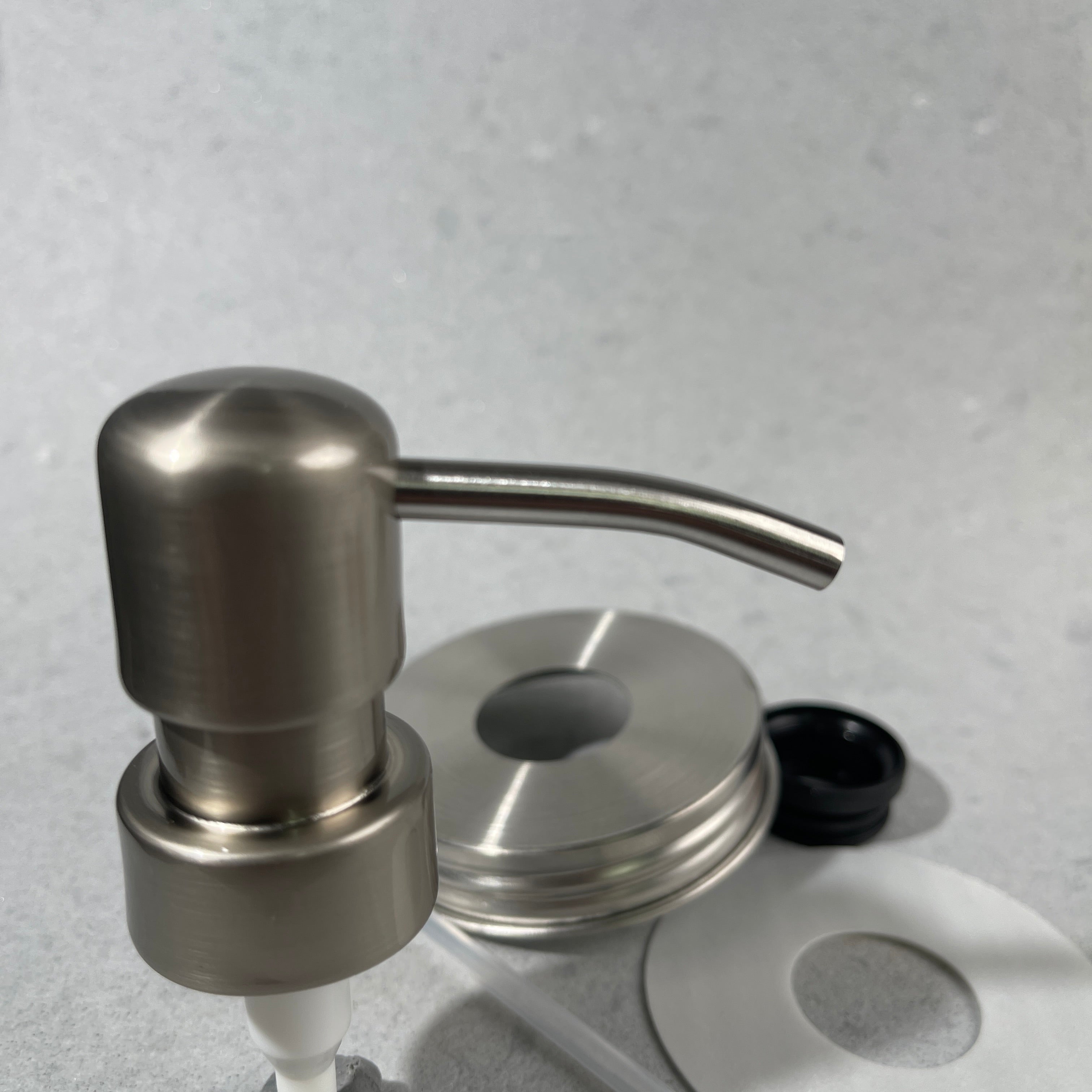 mason jar soap pump kit stainless lid bird head  dispenser pump top