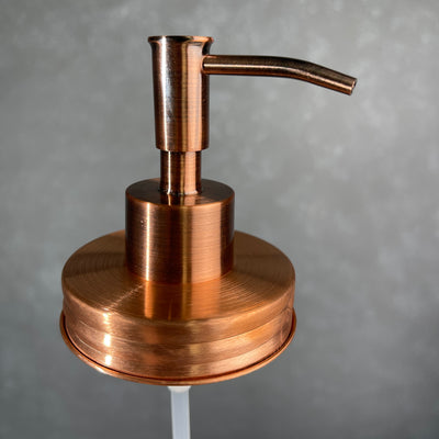 mason jar soap pump kit true solid copper lid copper plated skinny soap pump
