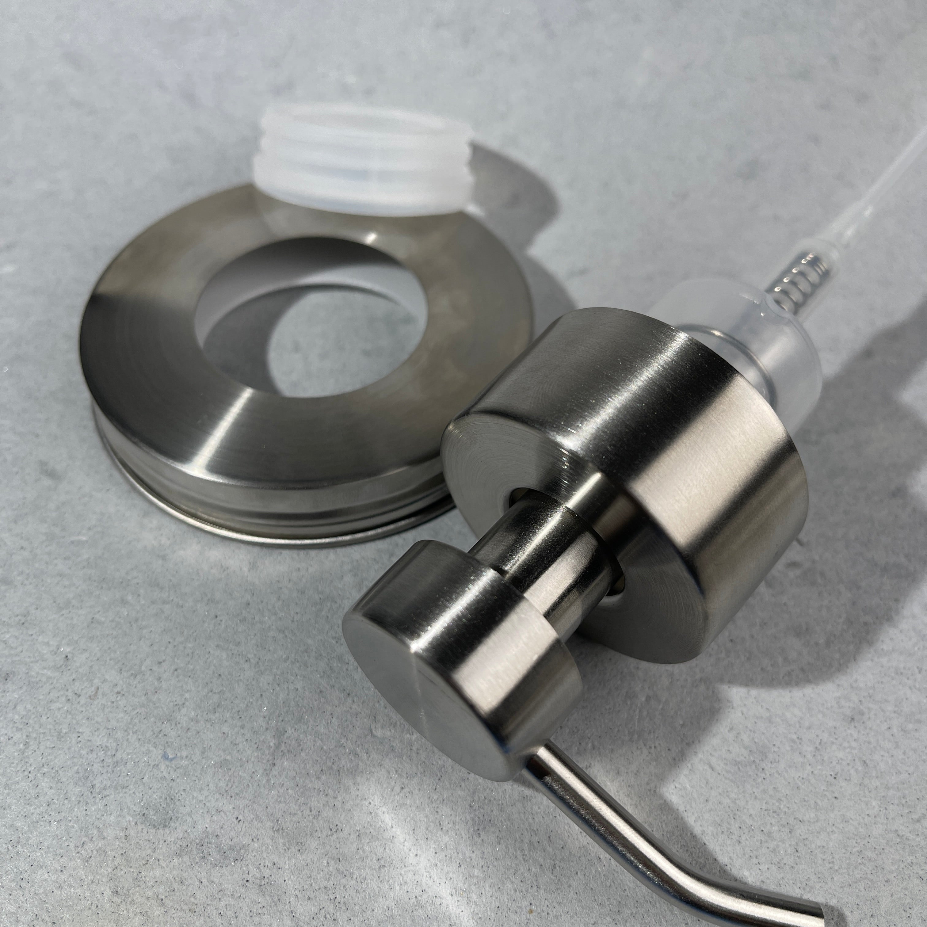 wide mouth mason jar foaming soap pump kit stainless steel