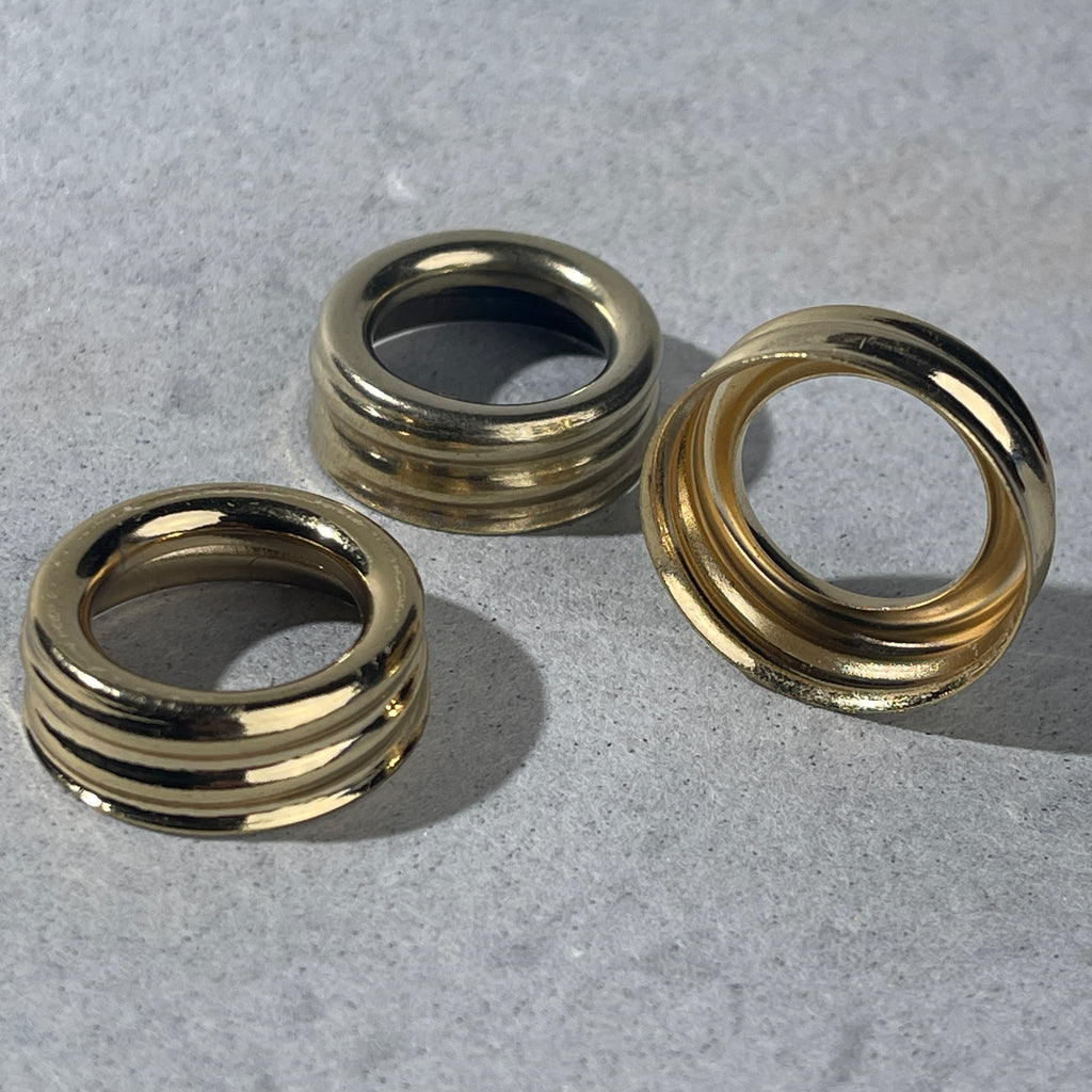 glue down collar thread rings gold finish 