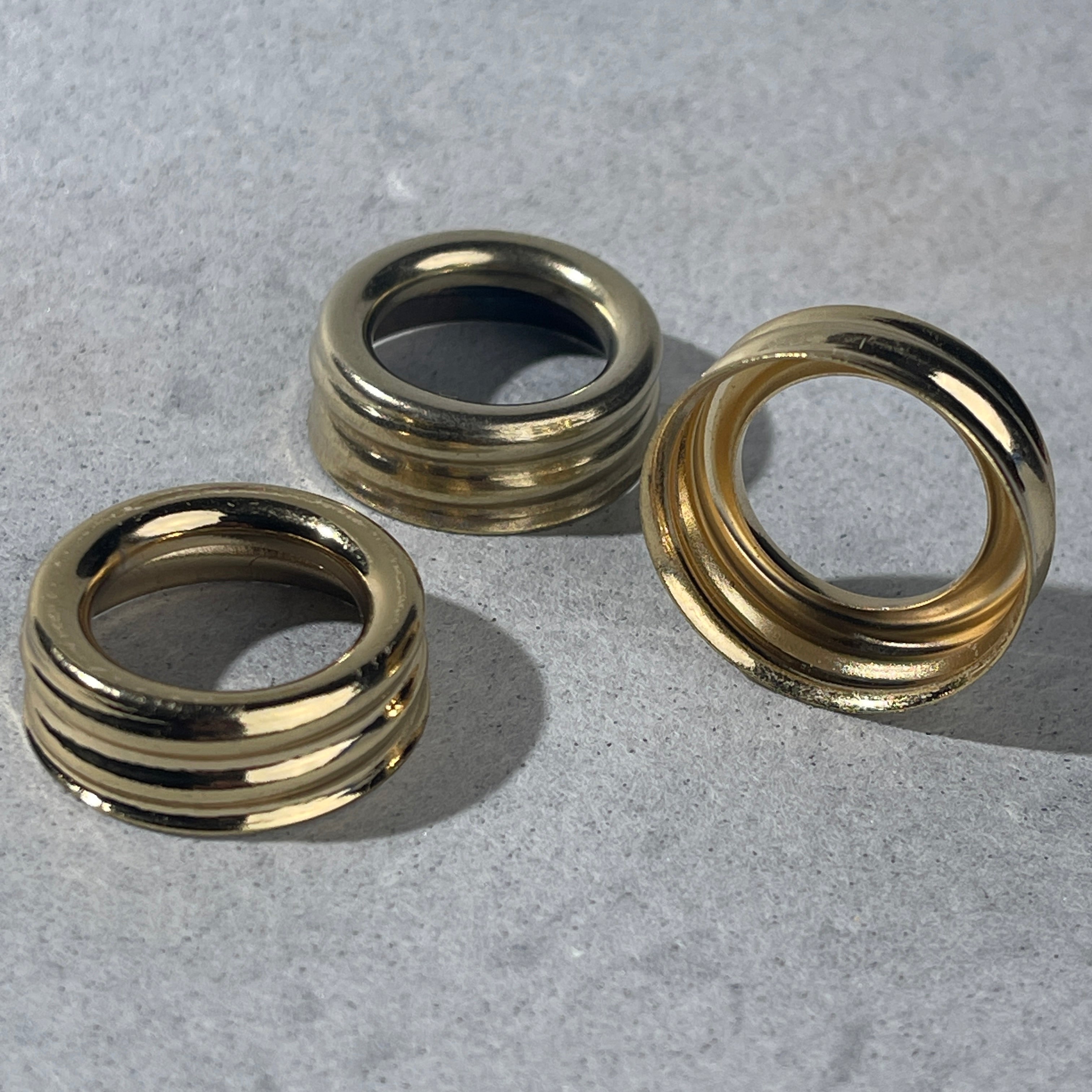 glue down collar thread rings gold finish 