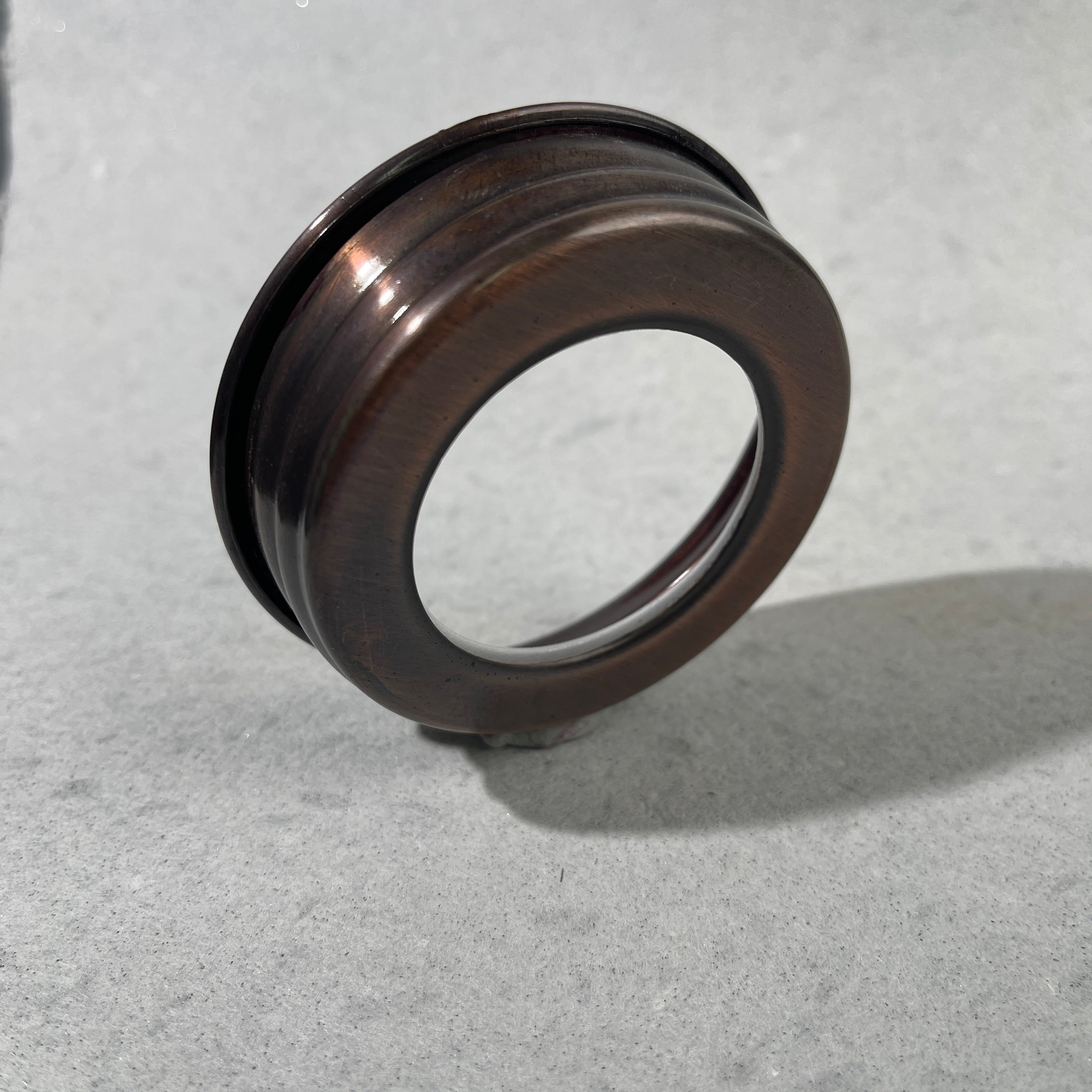 mason jar soap pump or lid adapter band in bronze finish regular mouth