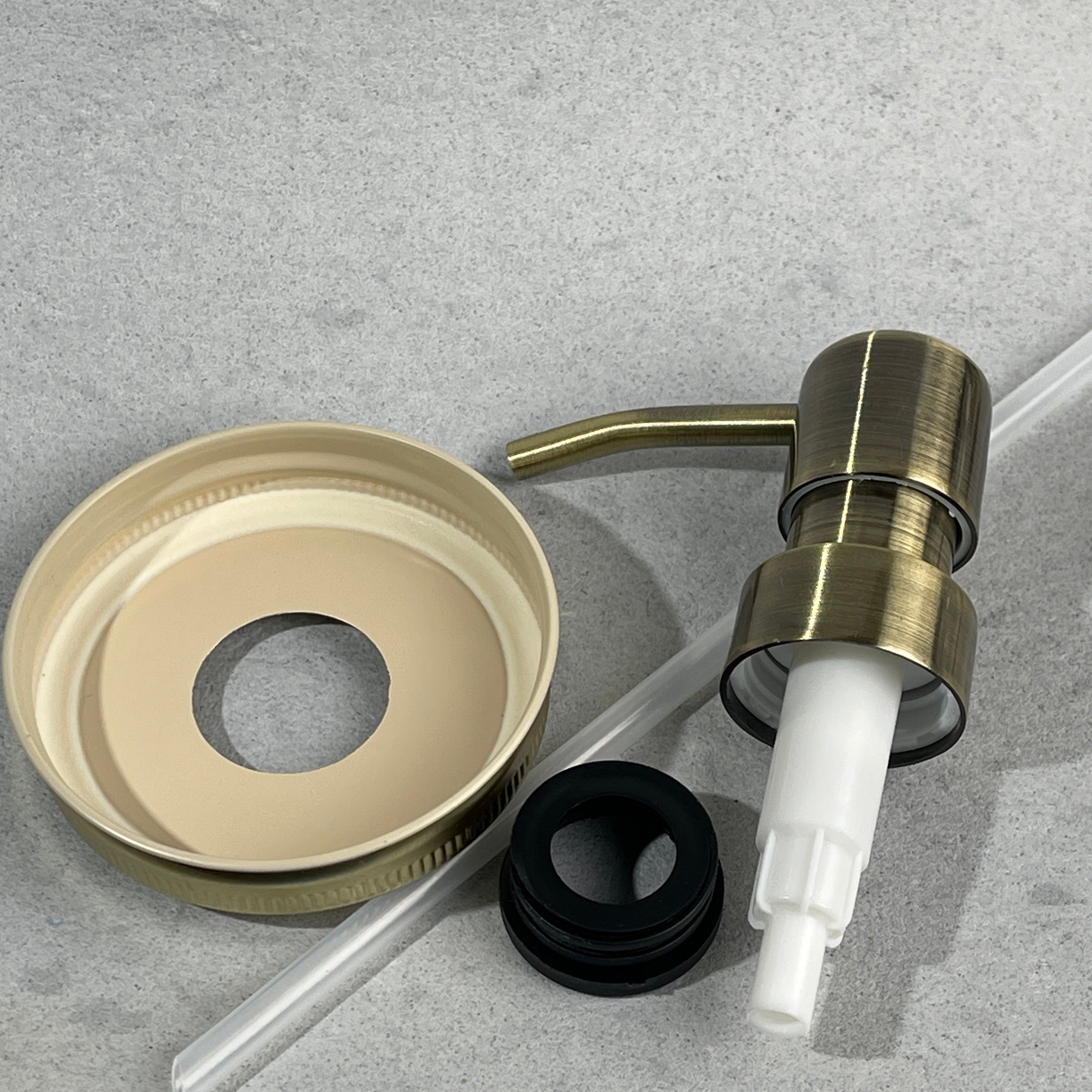 brass finish mason jar soap dispenser kit fits regular mouth mason jar