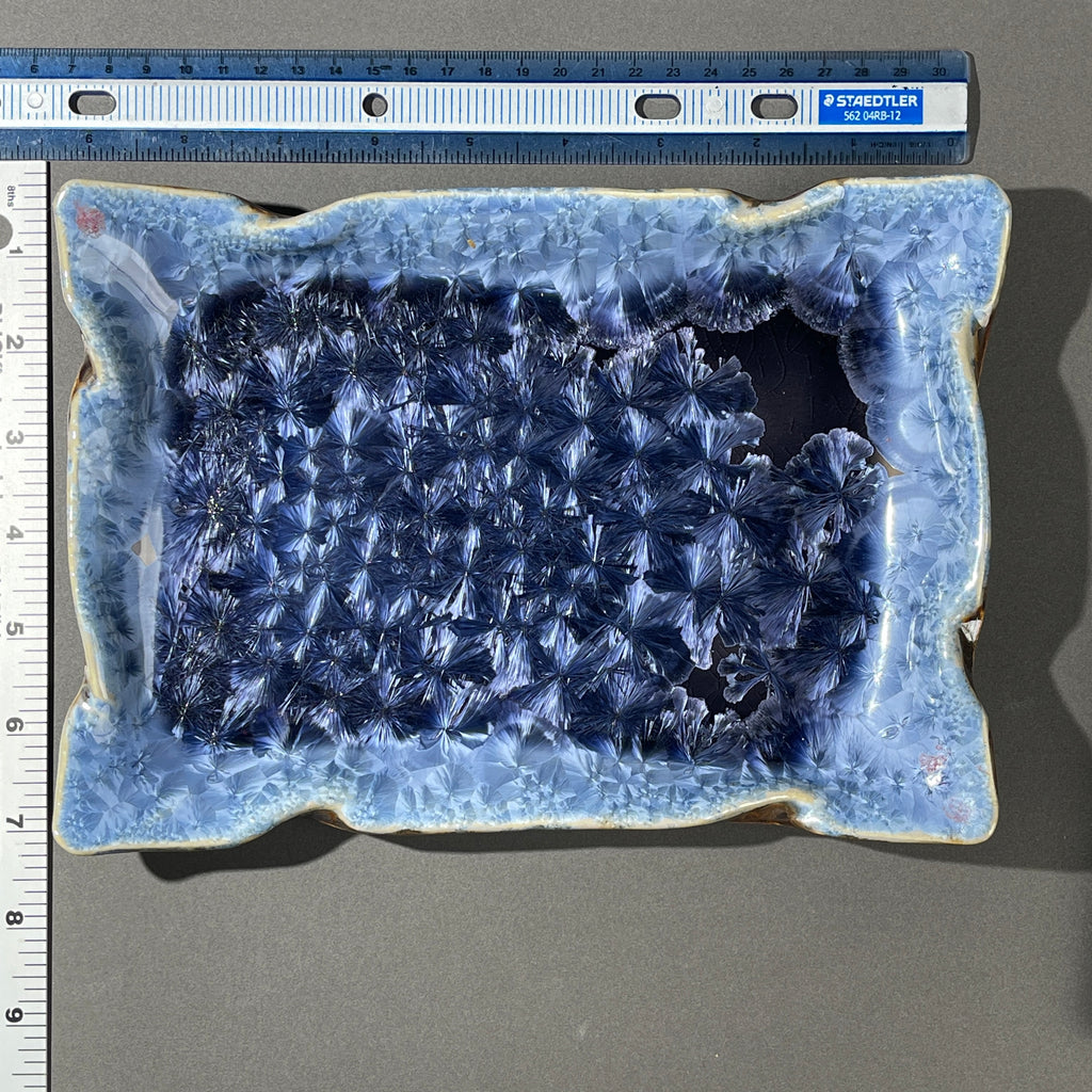 Purple macro-crystalline  rectangular tray by Hong Rubinstein
