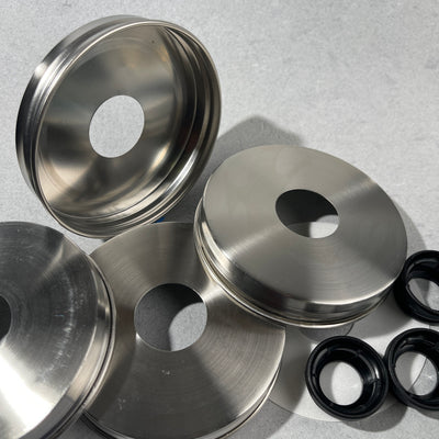 stainless lids with hole  and collars for wide mouth mason jars